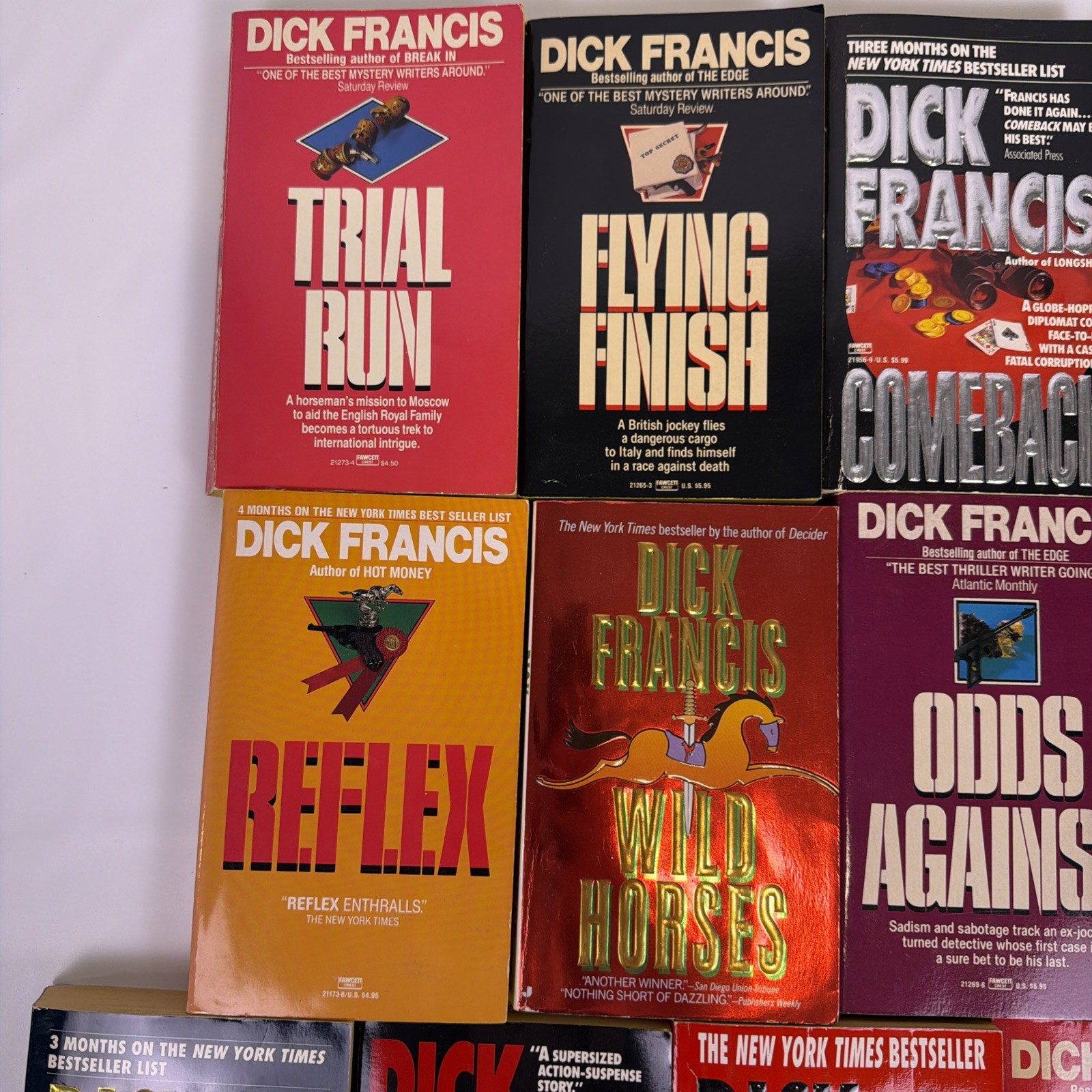 Lot of 13 Dick Francis Paperback Mysteries, VG Condition SEE PICTURES