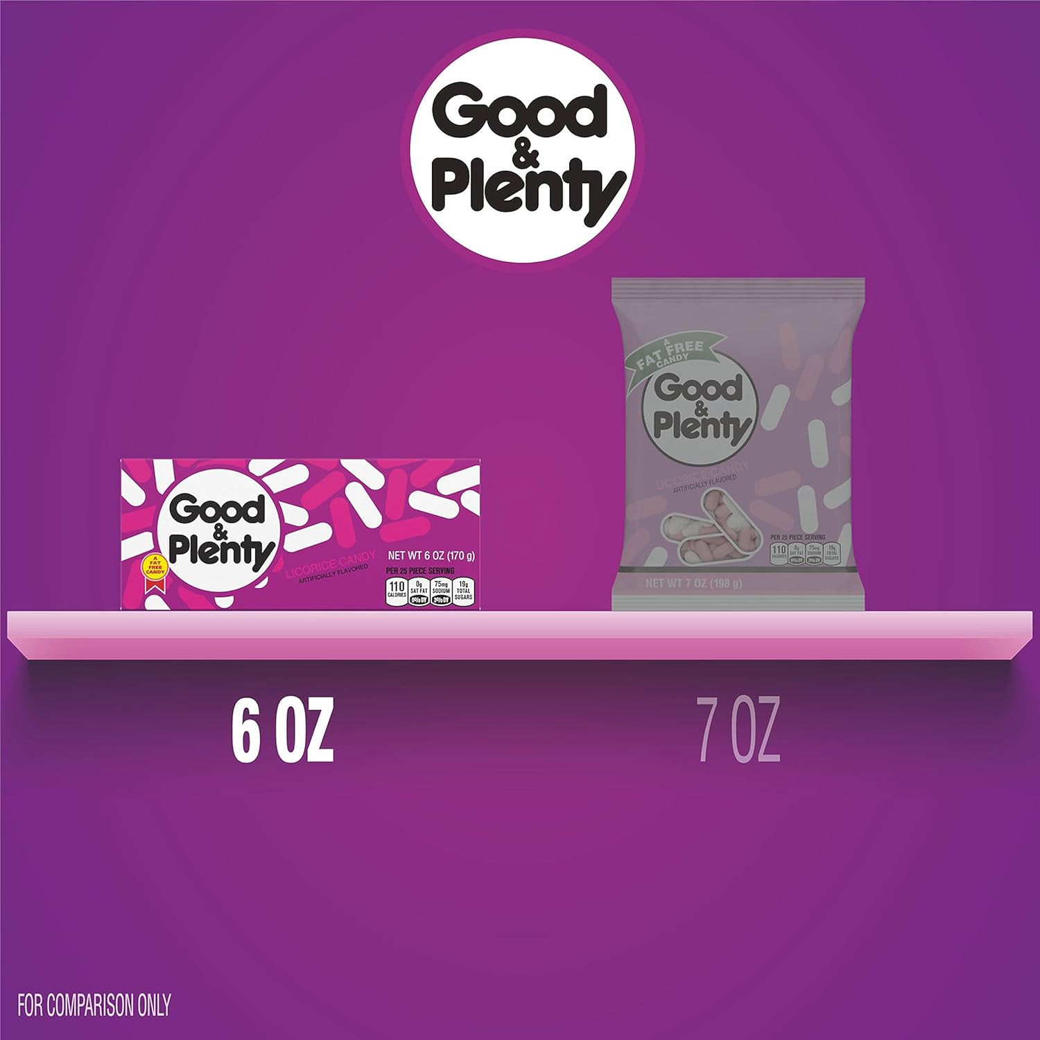 GOOD and PLENTY Licorice Fat Free, Candy Boxes, Vegetarian, 6 Oz (12 Count)