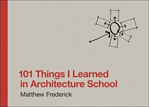 101 Things I Learned in Architecture School Hardcover Matthew Frederick Art