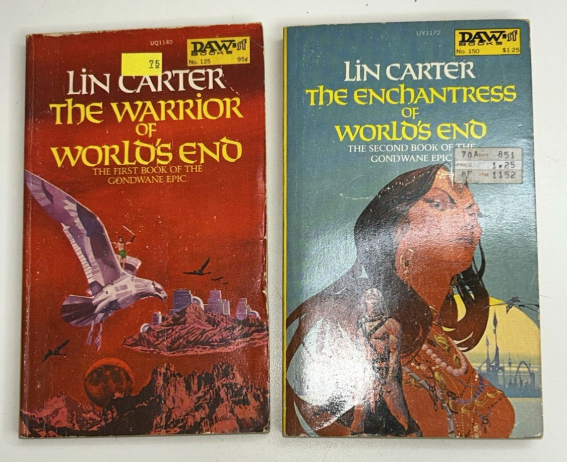 Lot of 11 Lin Carter PB Books VTG Zanthodon Thongor World’s End 1980s