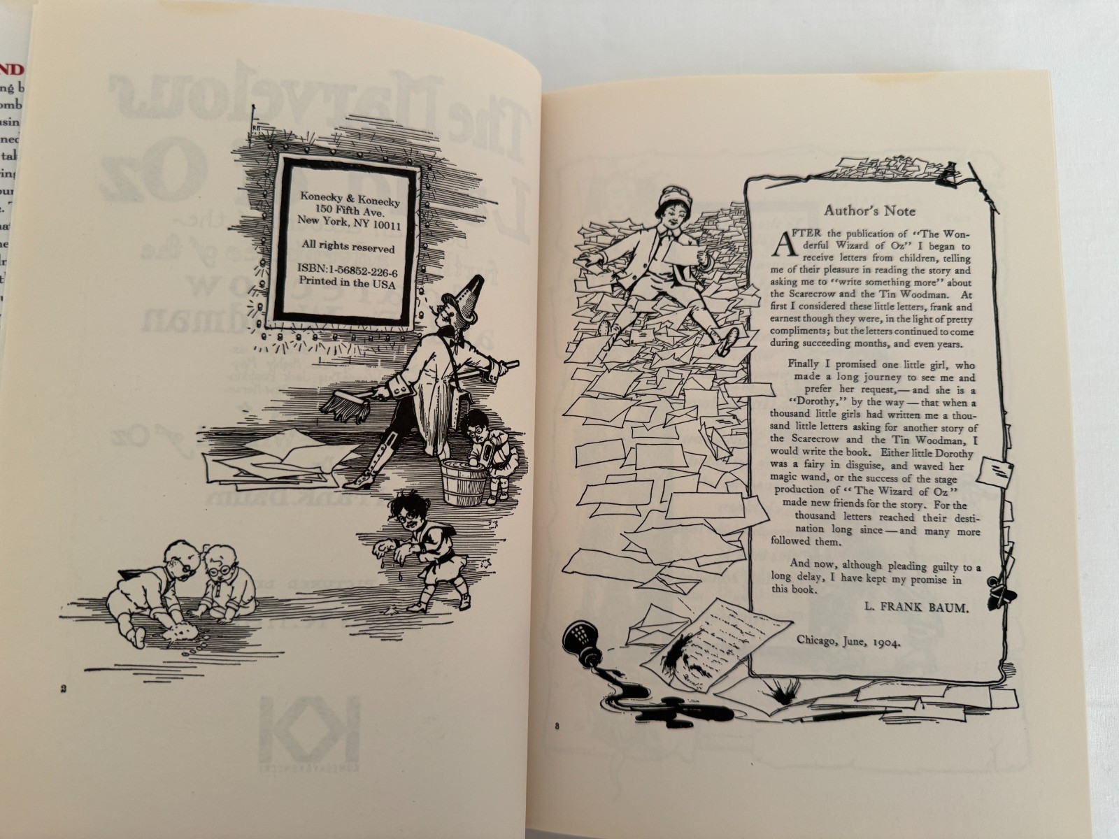 Wizard of Oz Books by L. Frank Baum Lot of 6 Large Print Books, 3 HC w/DJ, 3 PB