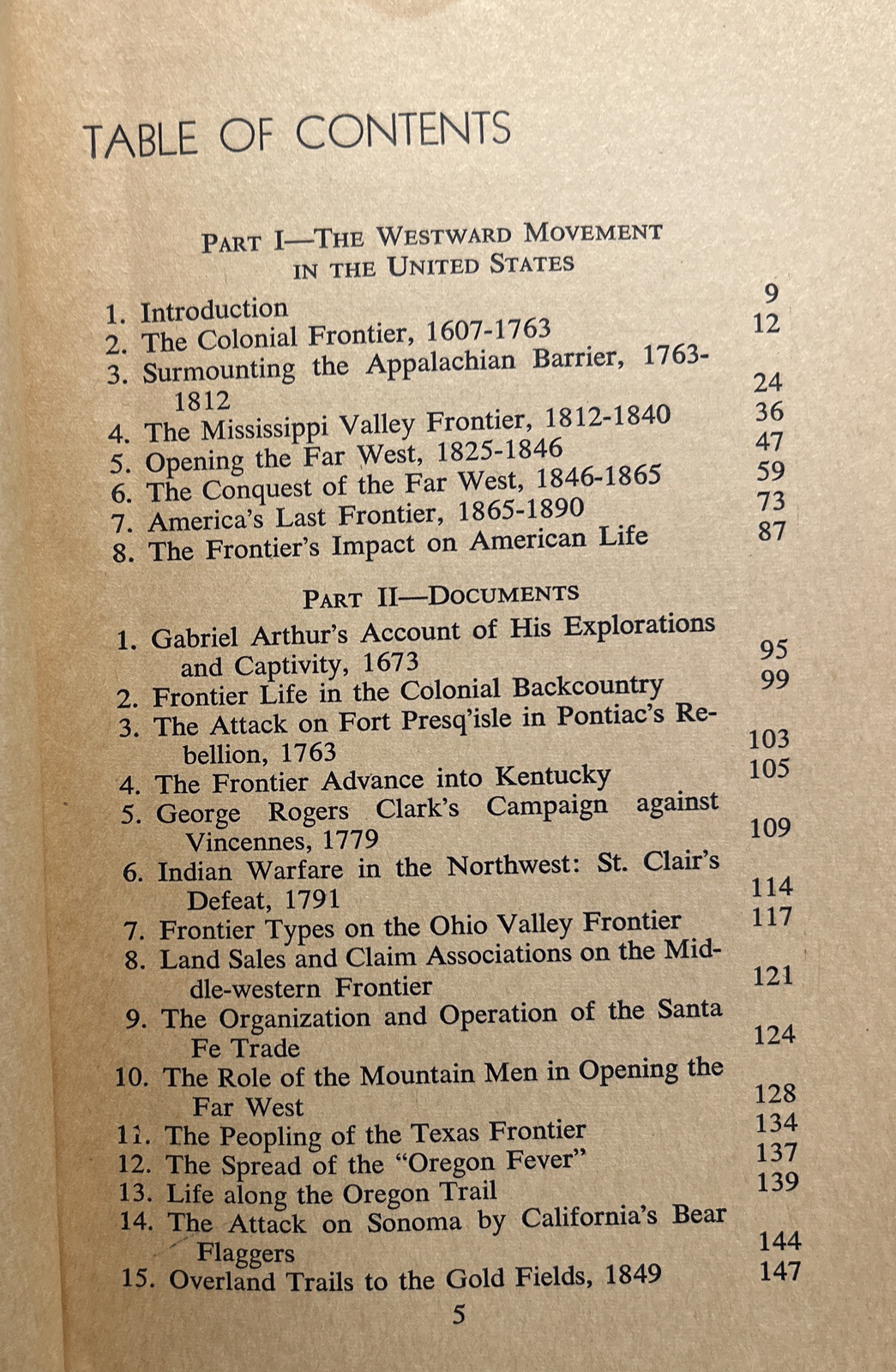 THE WESTWARD MOVEMENT IN THE UNITED STATES By Ray Allen Billington, Paperback,