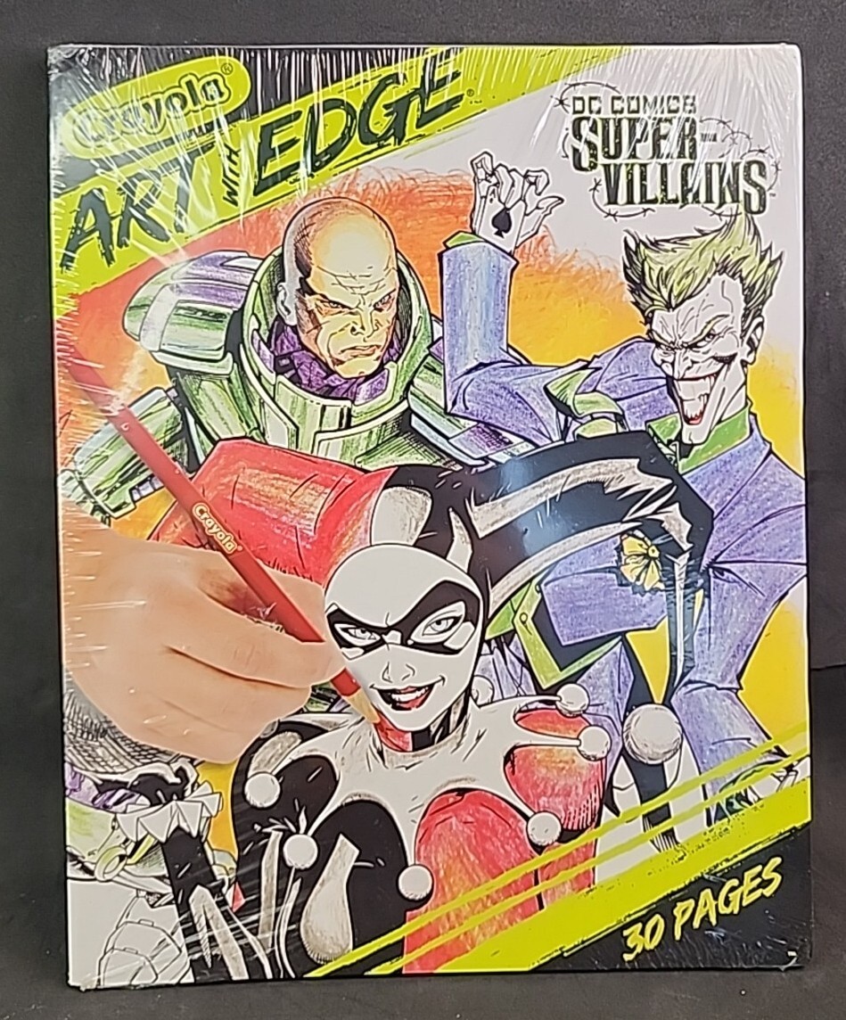 Crayola Art With Edge DC Comics Super Villains Premium Coloring Book 30 Pages