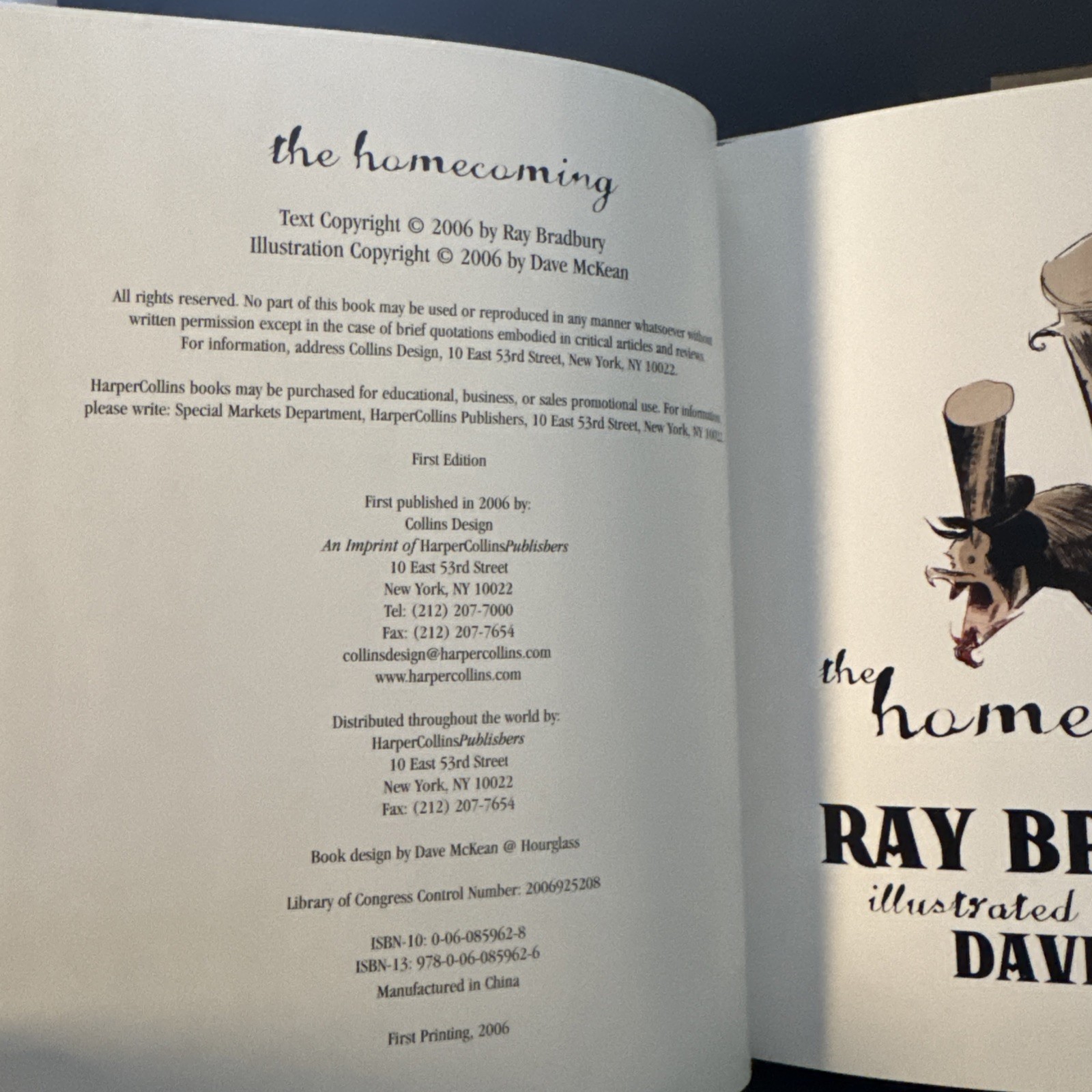 The Homecoming | by Ray Bradbury | Illustrated by Dave McKean | HC/DJ | First Ed