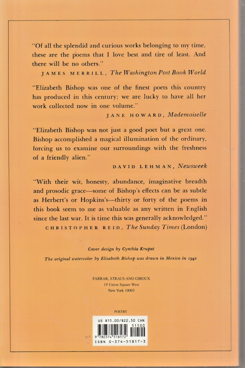 ^THE COMPLETE POEMS, 1927 – 1979 by Elizabeth Bishop, 1984, new