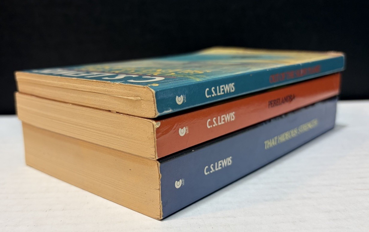 Vintage 1980’s “THE COSMIC TRILOGY” by C. S. Lewis 3 Volumes Complete