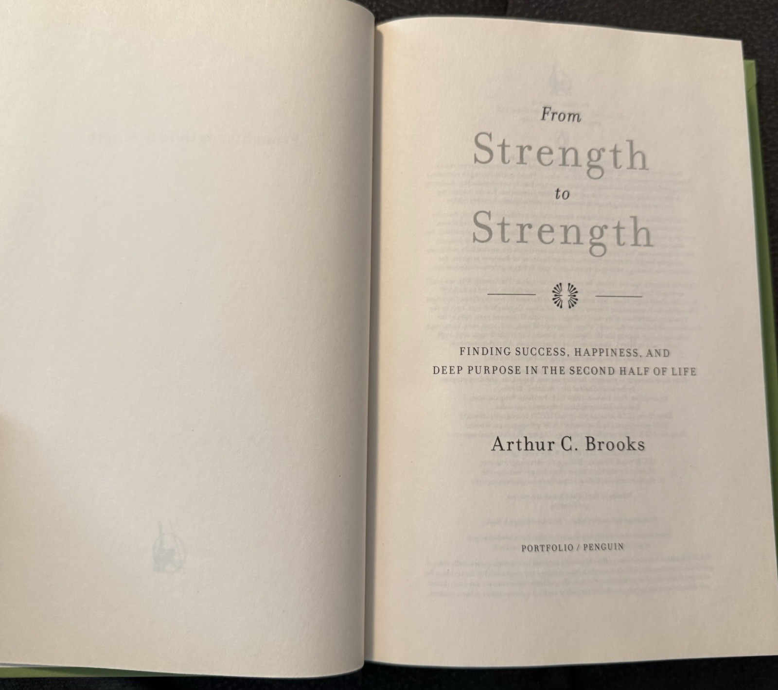 From Strength To Strength By Arthur C. Brooks 2022 Penguin Random House HCDJ