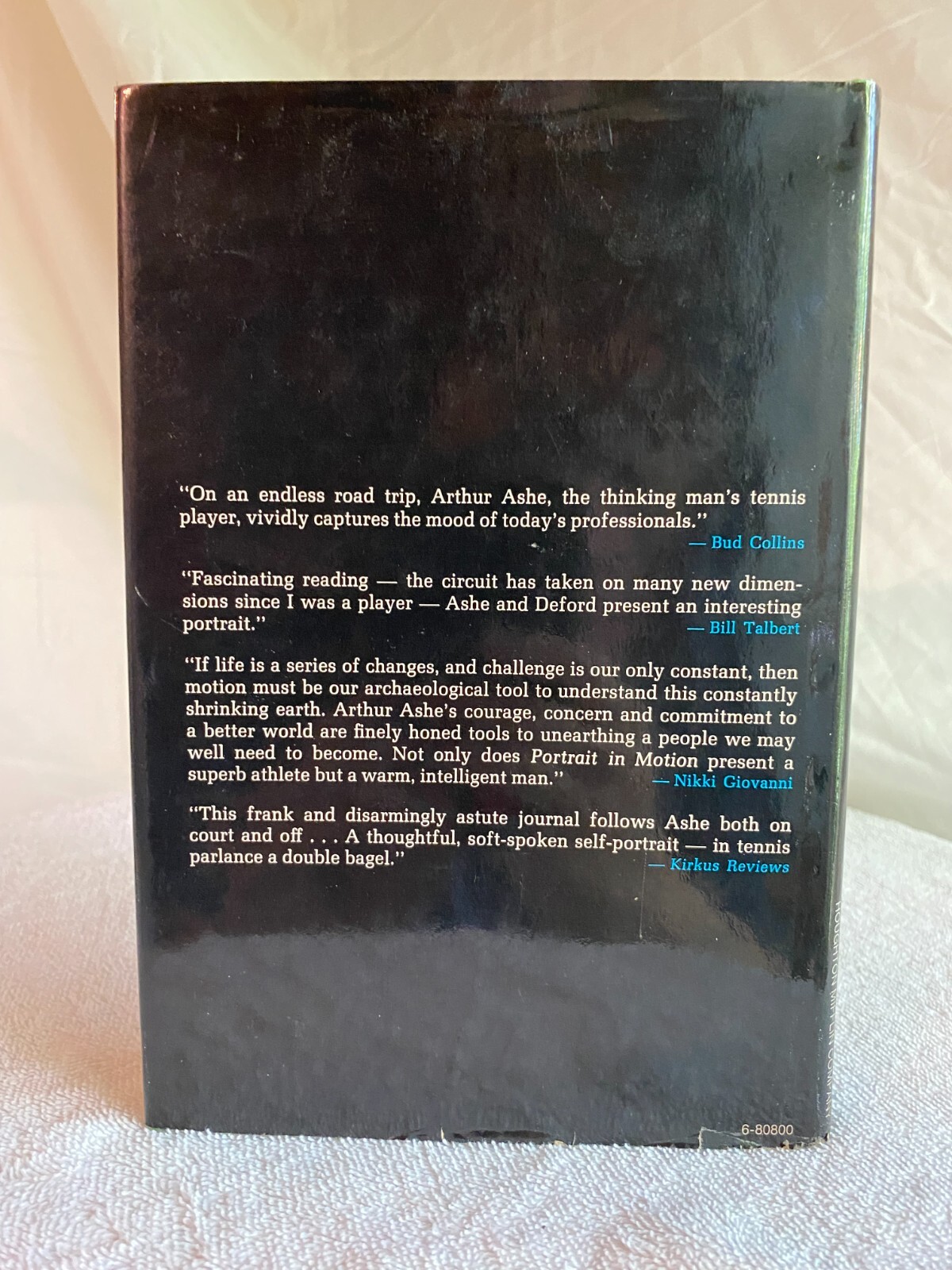ARTHUR ASHE PORTRAIT IN MOTION 1975 Hardcover w/Frank Deford 272 pages good cond