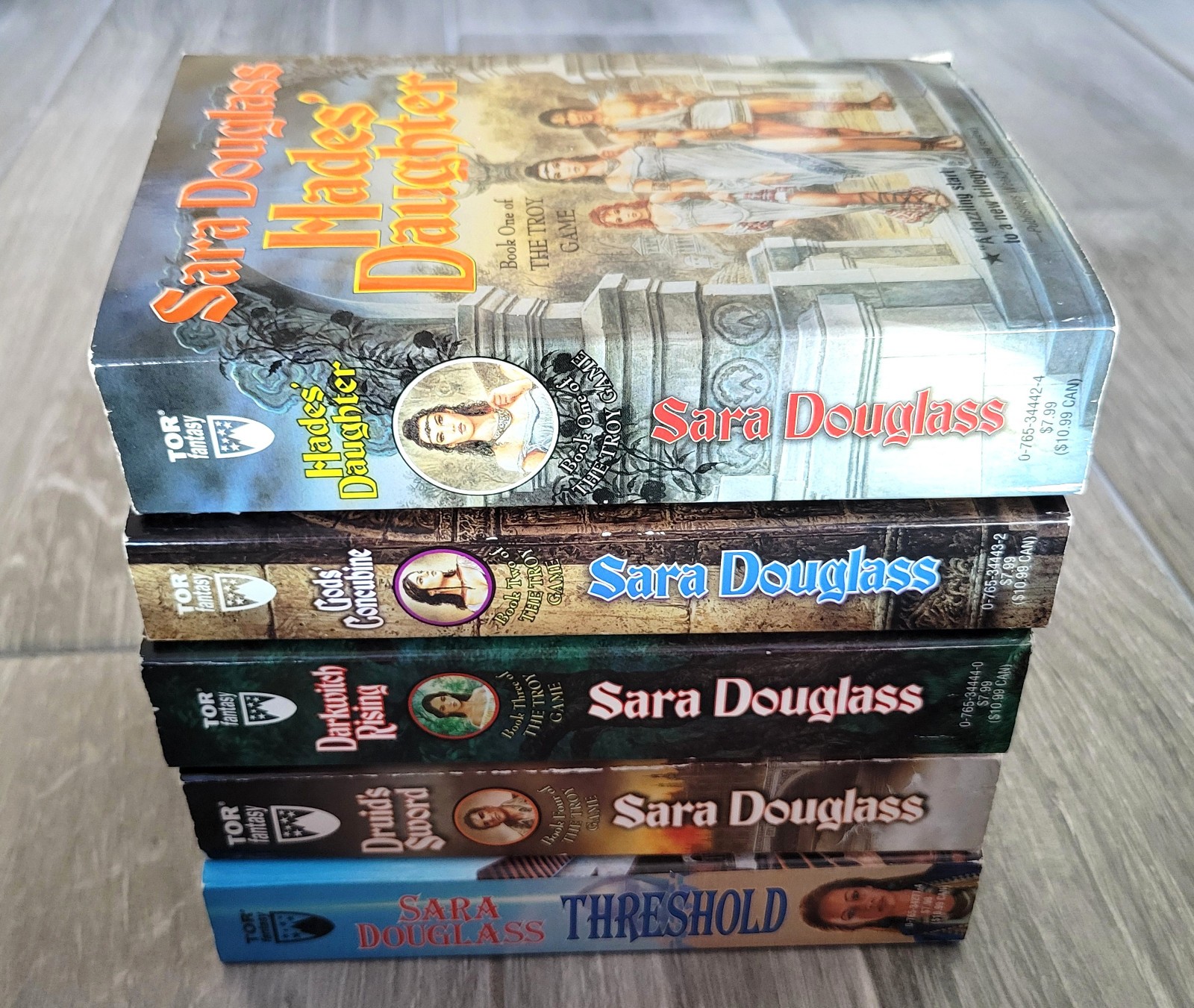 THE TROY GAME COMPLETE SERIES # 1-4 SARA DOUGLASS & THRESHOLD ALL 1ST EDITIONS