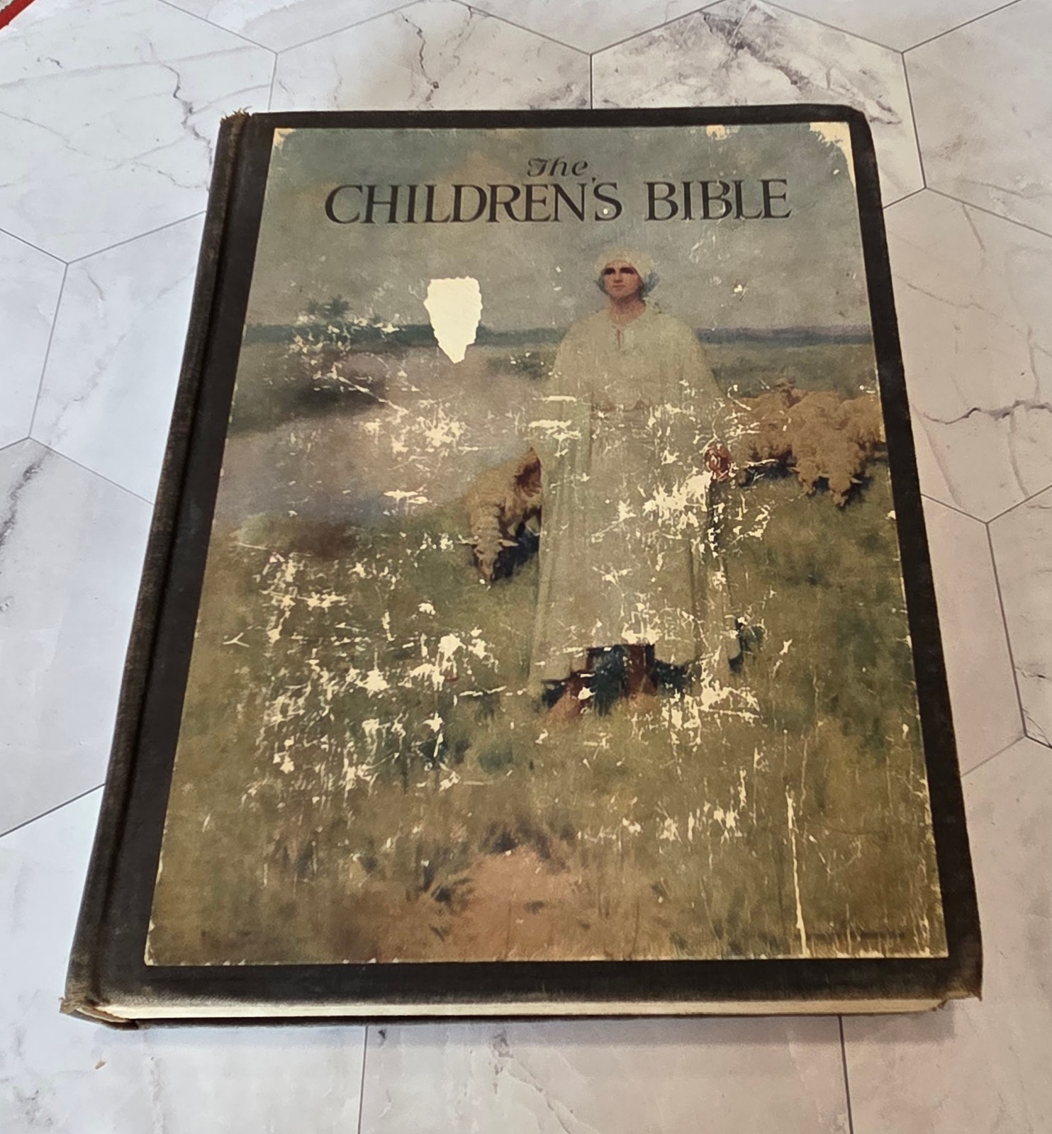 1922 THE CHILDREN’S BIBLE, Color and Duotone Illustrations,Old New Testaments VG