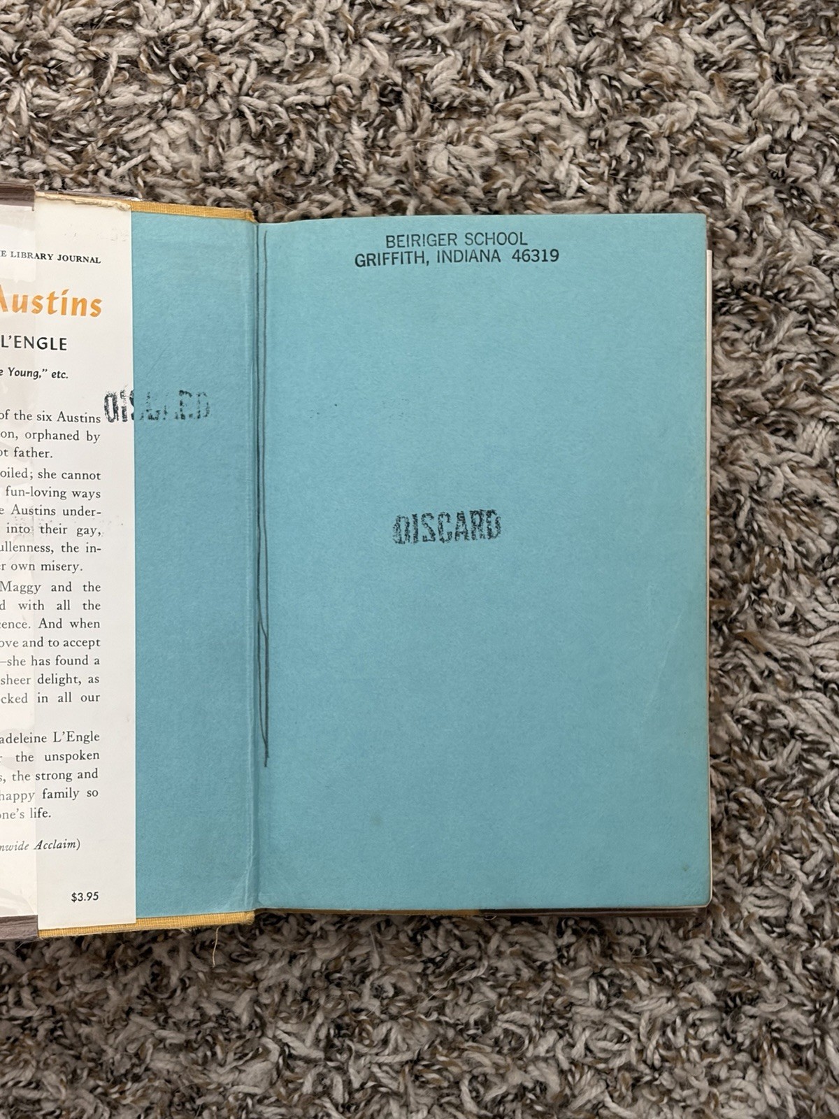 Madeleine L’Engle Meet the Austins 1960 Library Copy Hardcover