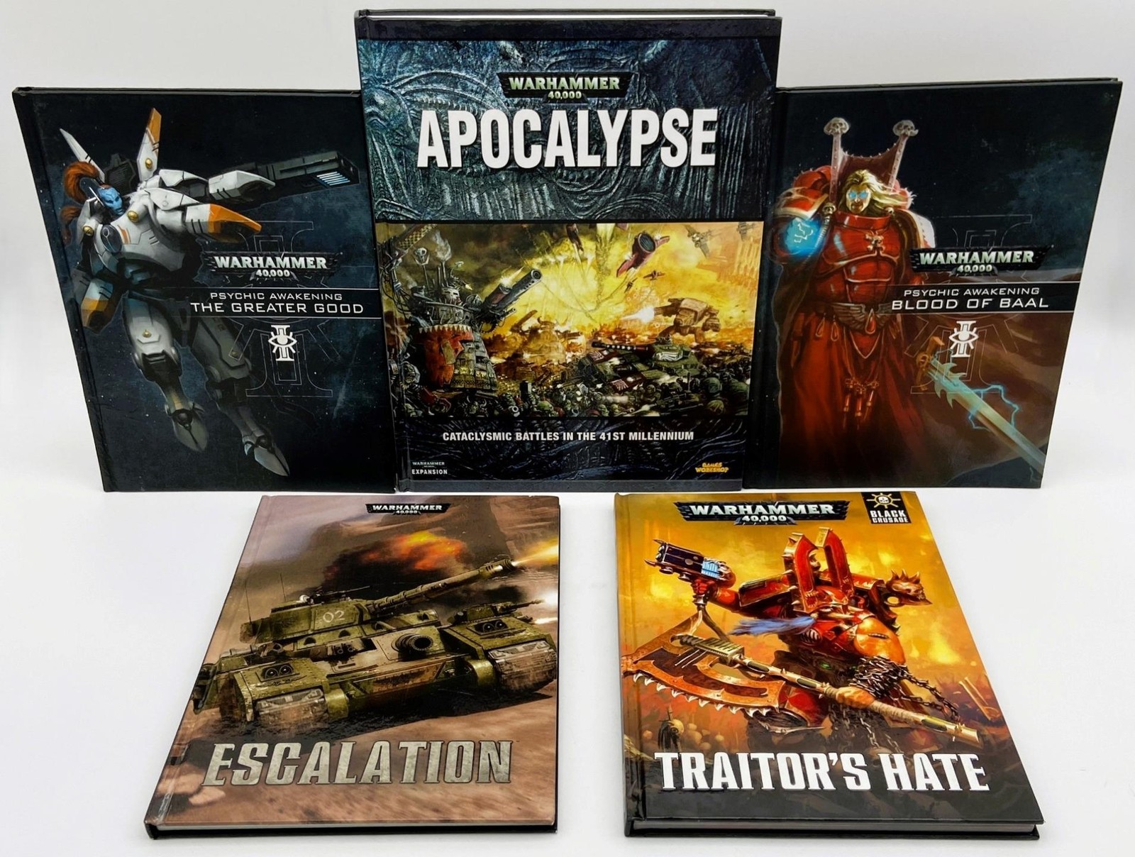 Warhammer Lot of 5 HC Books: Apocalypse Escalation Traitor’s Psychic Awakening