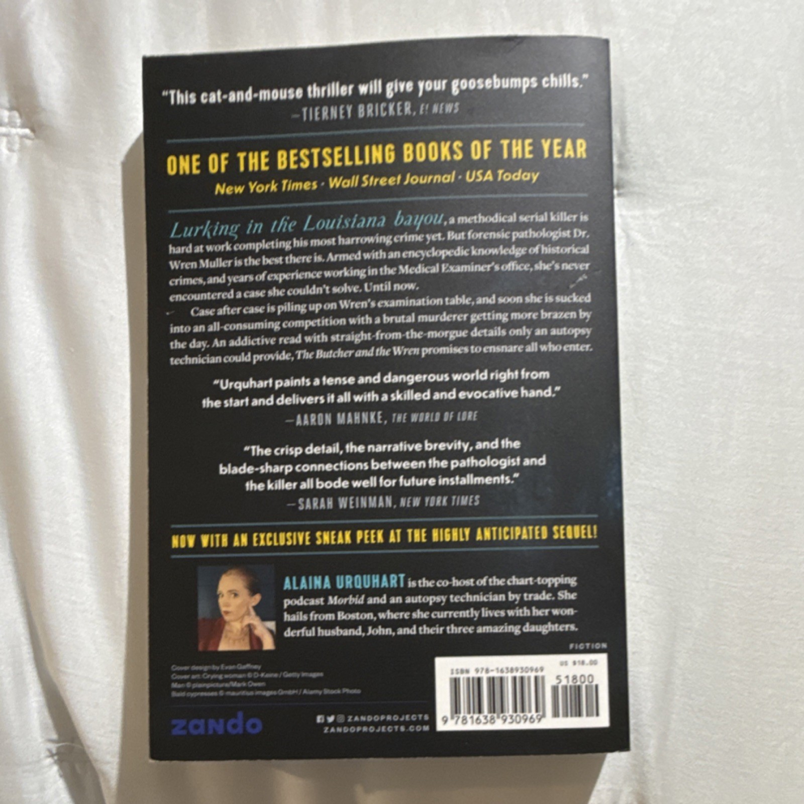 Alaina Urquhart PB The Butcher and the Wren Zando Crime Thriller Dr. Wren Muller