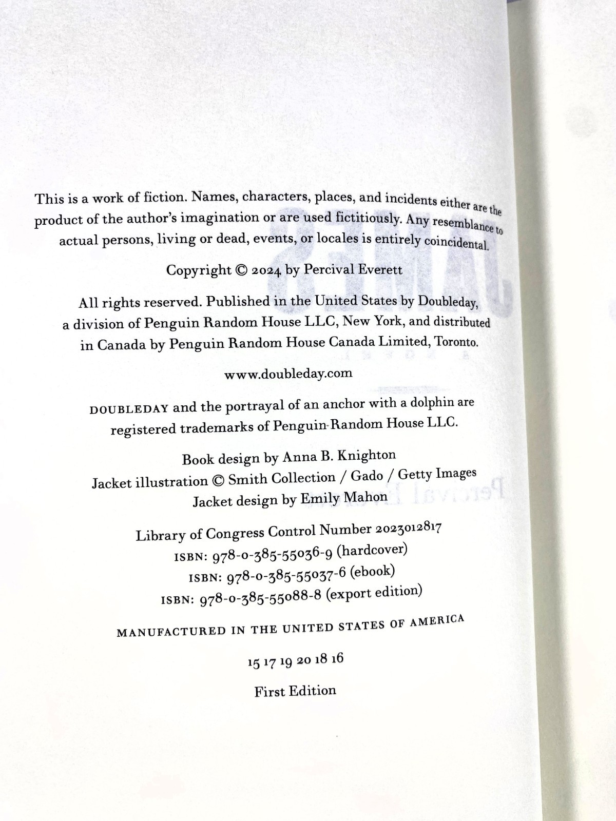 SIGNED – JAMES Percival Everett 1ST EDITION LATER PRINTING hc dj NEW PULITZER