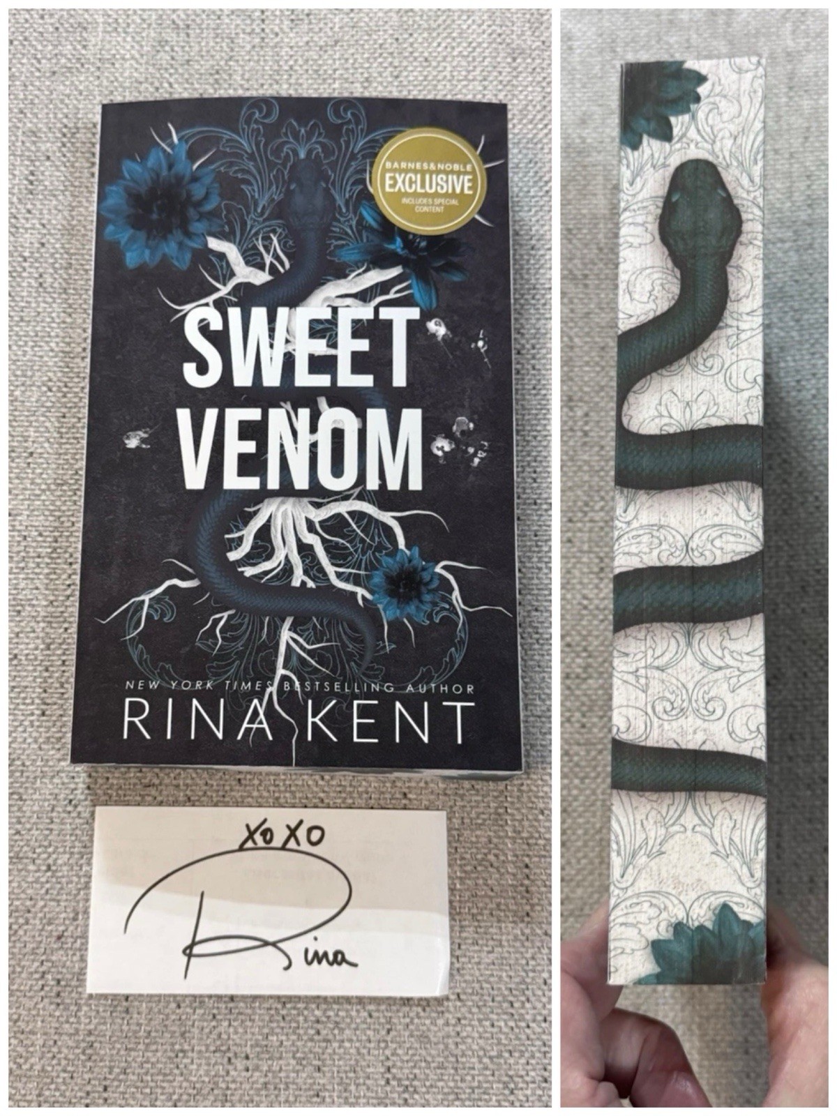 Sweet Venom By Rina Kent Barnes & Noble Exclusive Sprayed Edge Couple Art Signed