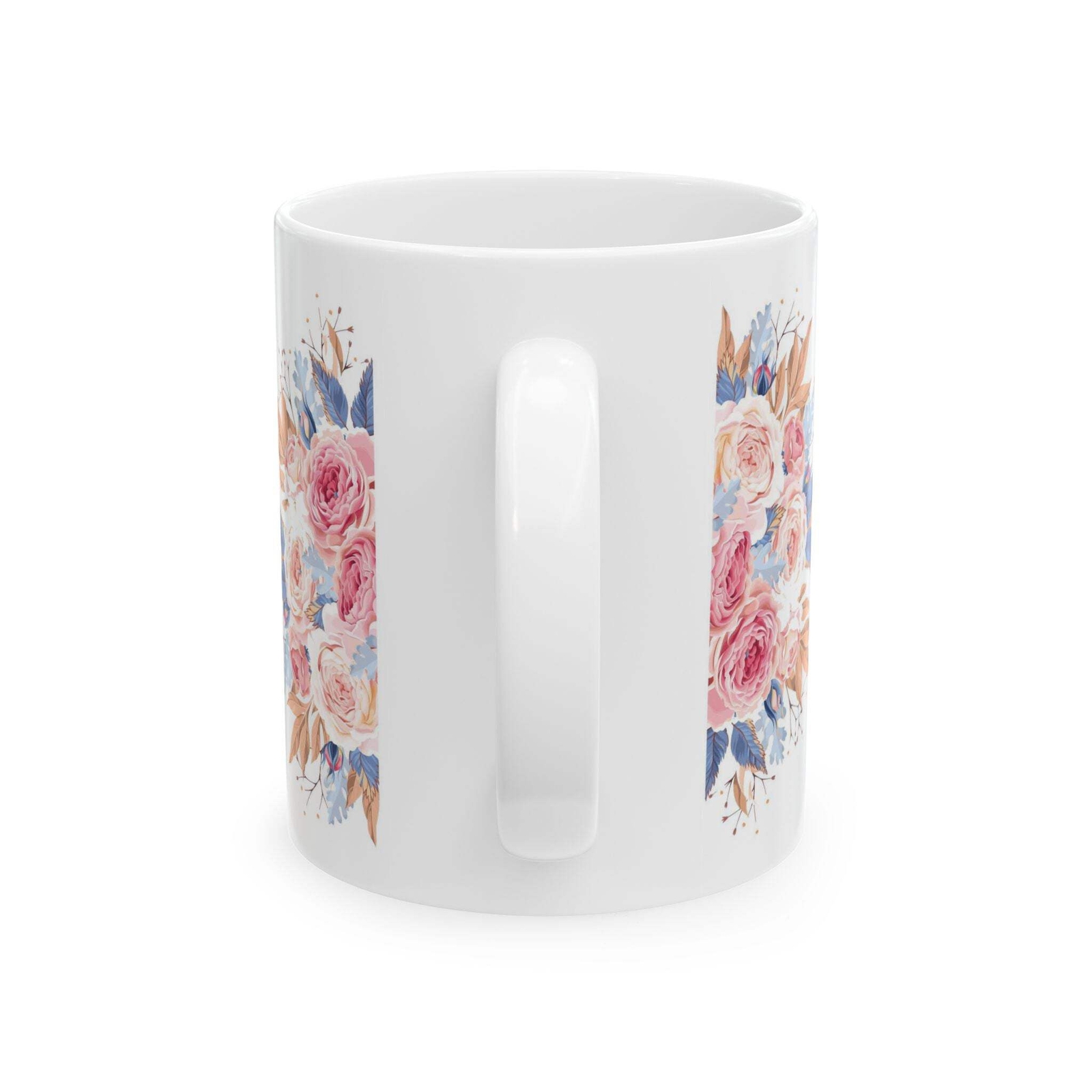 Inspirational Floral Ceramic Mug – 11oz/15oz, Motivational Quote & Botanical Des