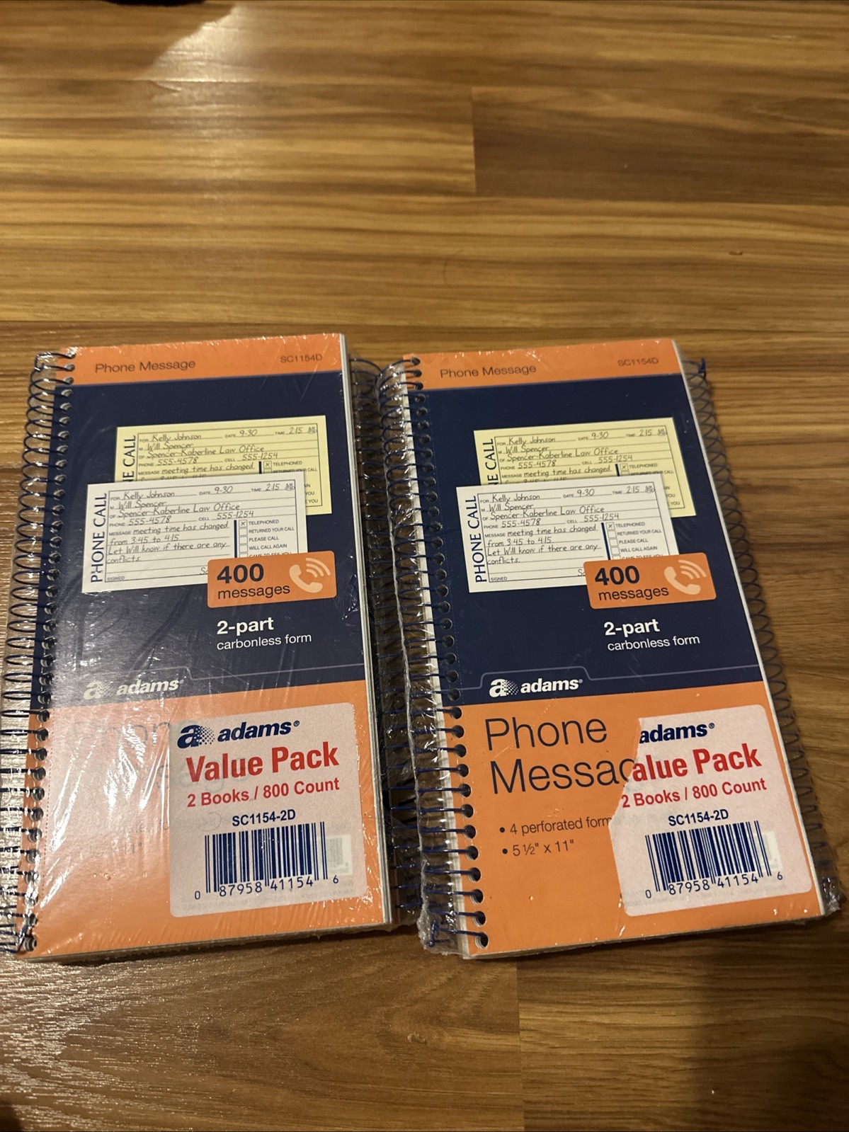 4 ADams Message Book Phone Call Carbonless Duplicate 5.5×11 Inches