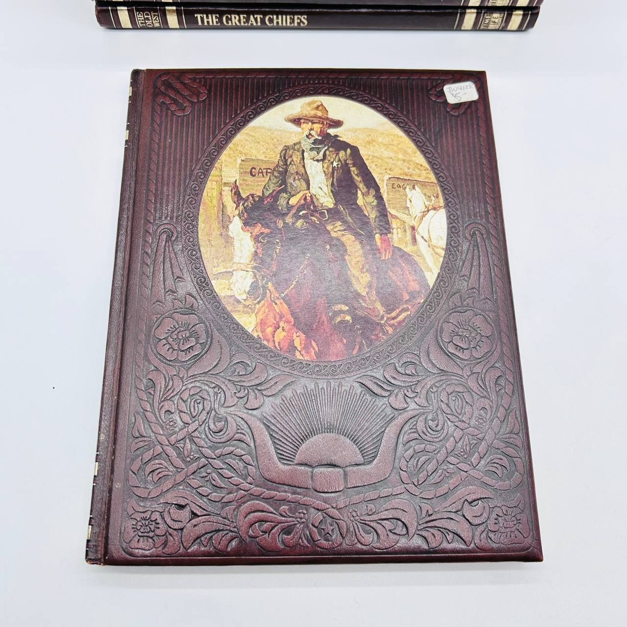 Lot of 7 Time Life Books “The Old West” Vintage 1970s Faux Leather Bound