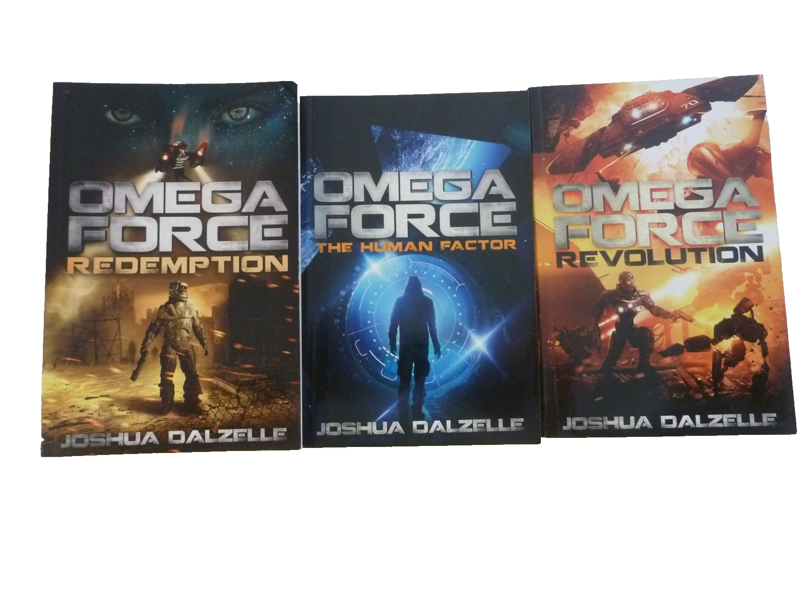 FOURTEEN (14) JOSHUA DALZELLE trade paperbacks in the Omega Force series