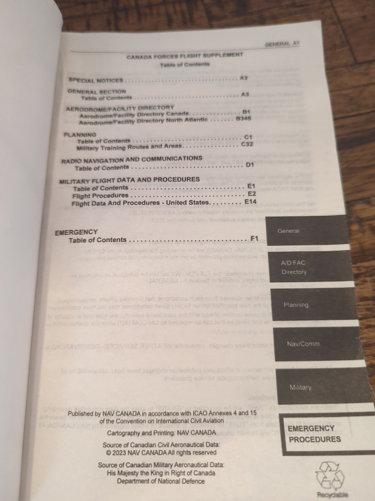 Canadian Forces Flight Supplement, Canada, North Atlantic Data, Feb. 23 2023