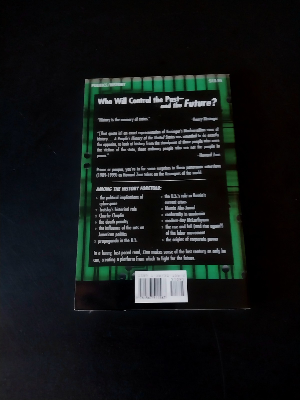Howard Zinn – The Future of History – Common Courage Press First Printing 1999