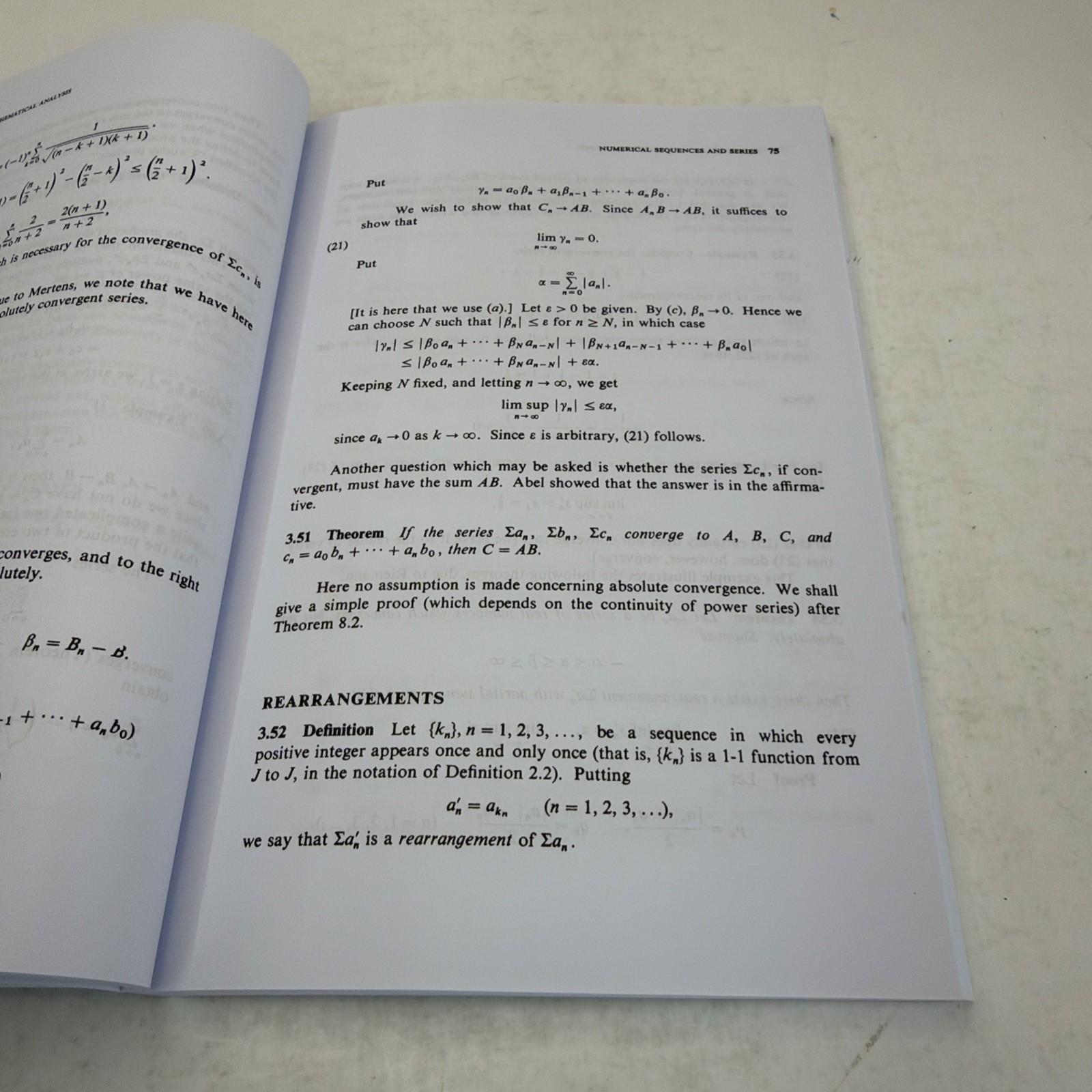 Principles of Mathematical Analysis Third Edition International Edition 1976 PB