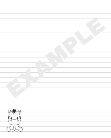 Composition Notebook – Cute Jungle Safari Animals – 110 Pages