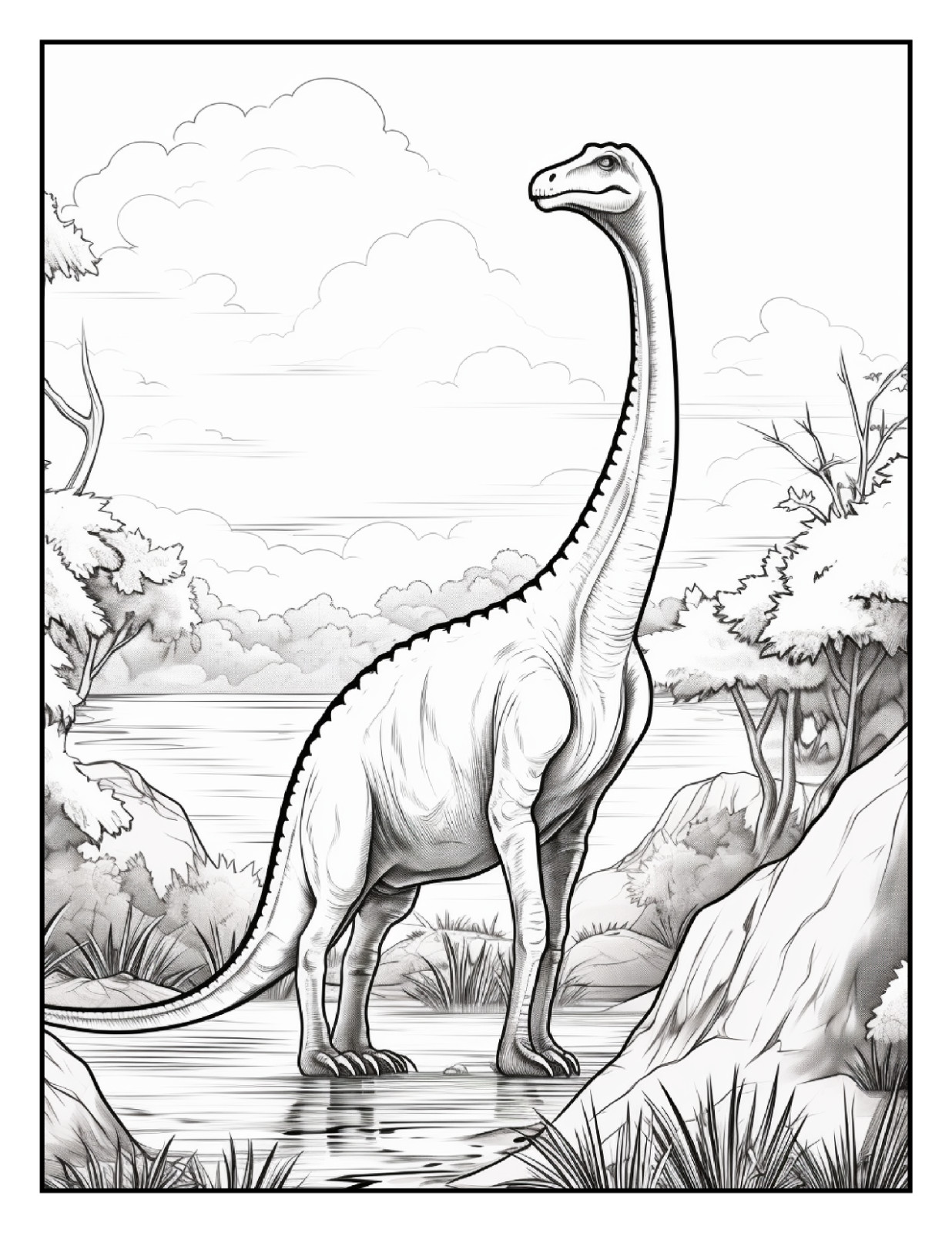 “Cute Dinosaur Coloring Book – Perfect Gift for Kids Who Love Dinosaurs”
