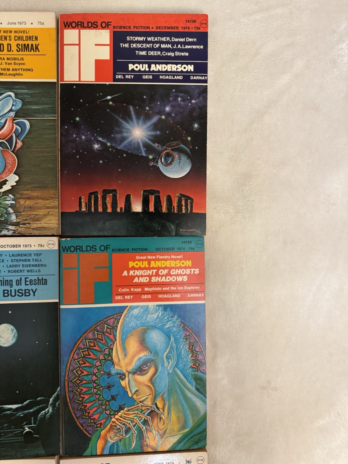 Worlds of If Science Fiction (19 Issue Lot) 1968-1974 Illustrated English Asimov