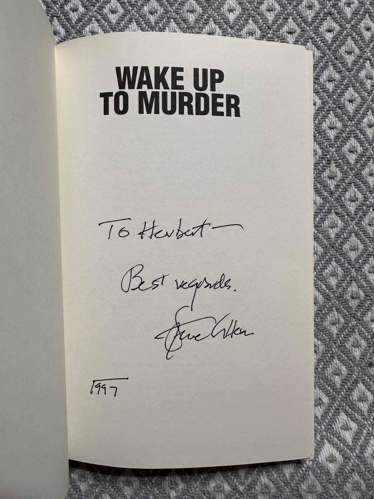 Steve Allen Wake Up To Murder Signed HC w/mylar DJ First Edition 1996