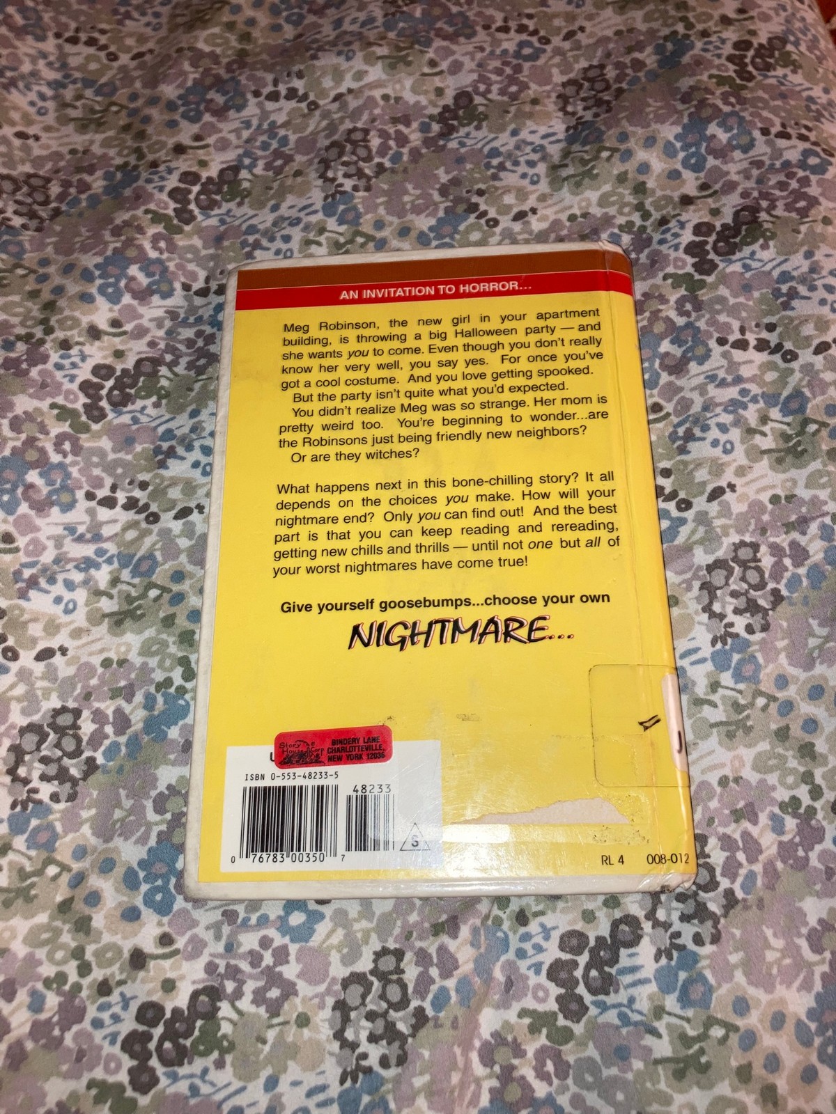 Vintage 1995 Choose Your Own Nigthmare The Halloween Party EX-Library Book