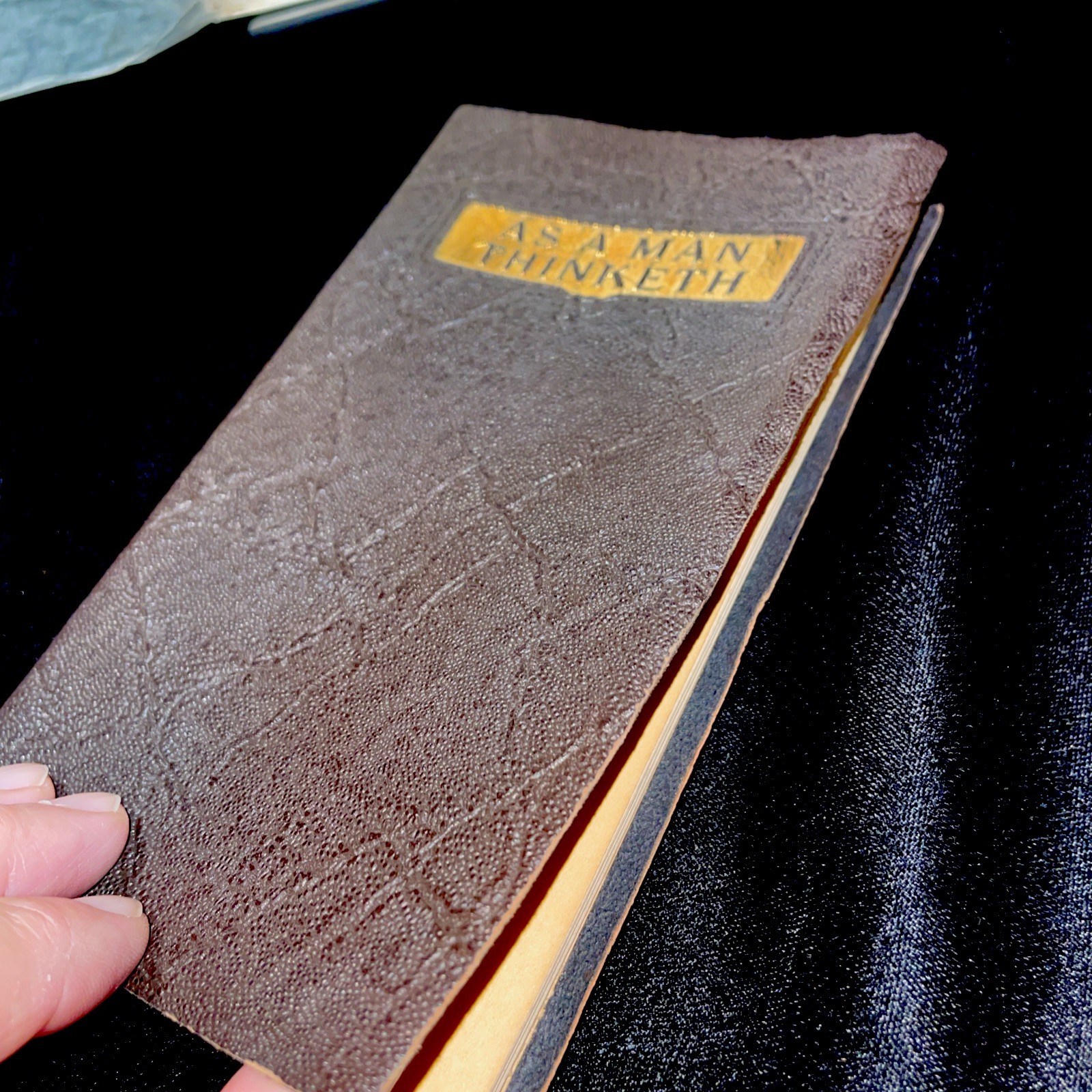As A Man Thinketh, by James Allen, RARE Leather Authorized Edition Booklet w/Box