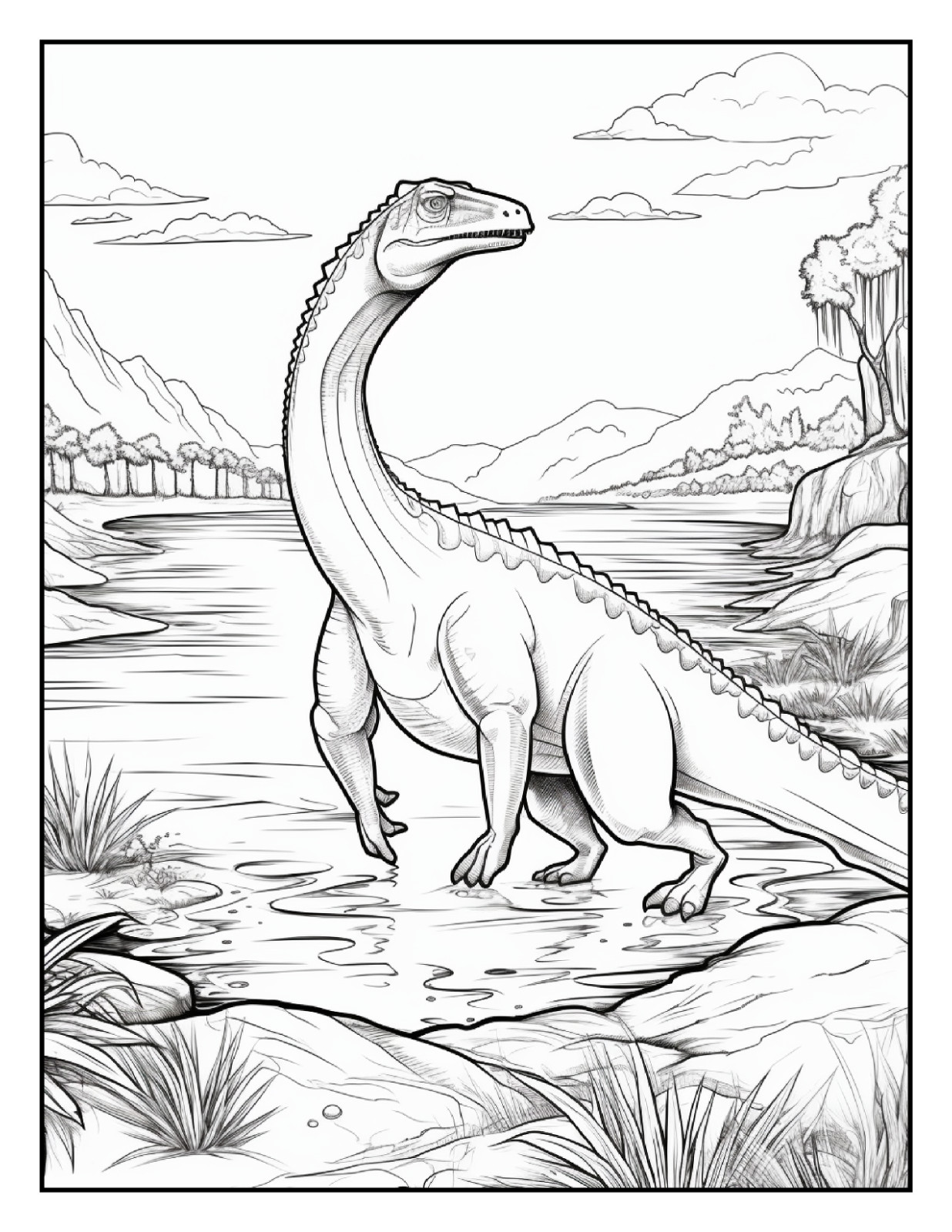 “Cute Dinosaur Coloring Book – Perfect Gift for Kids Who Love Dinosaurs”