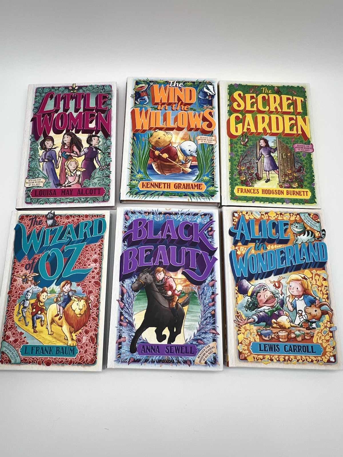 My Classics Collection 6 Hard Cover Books Alice Black Beauty Wizard Oz Etc.