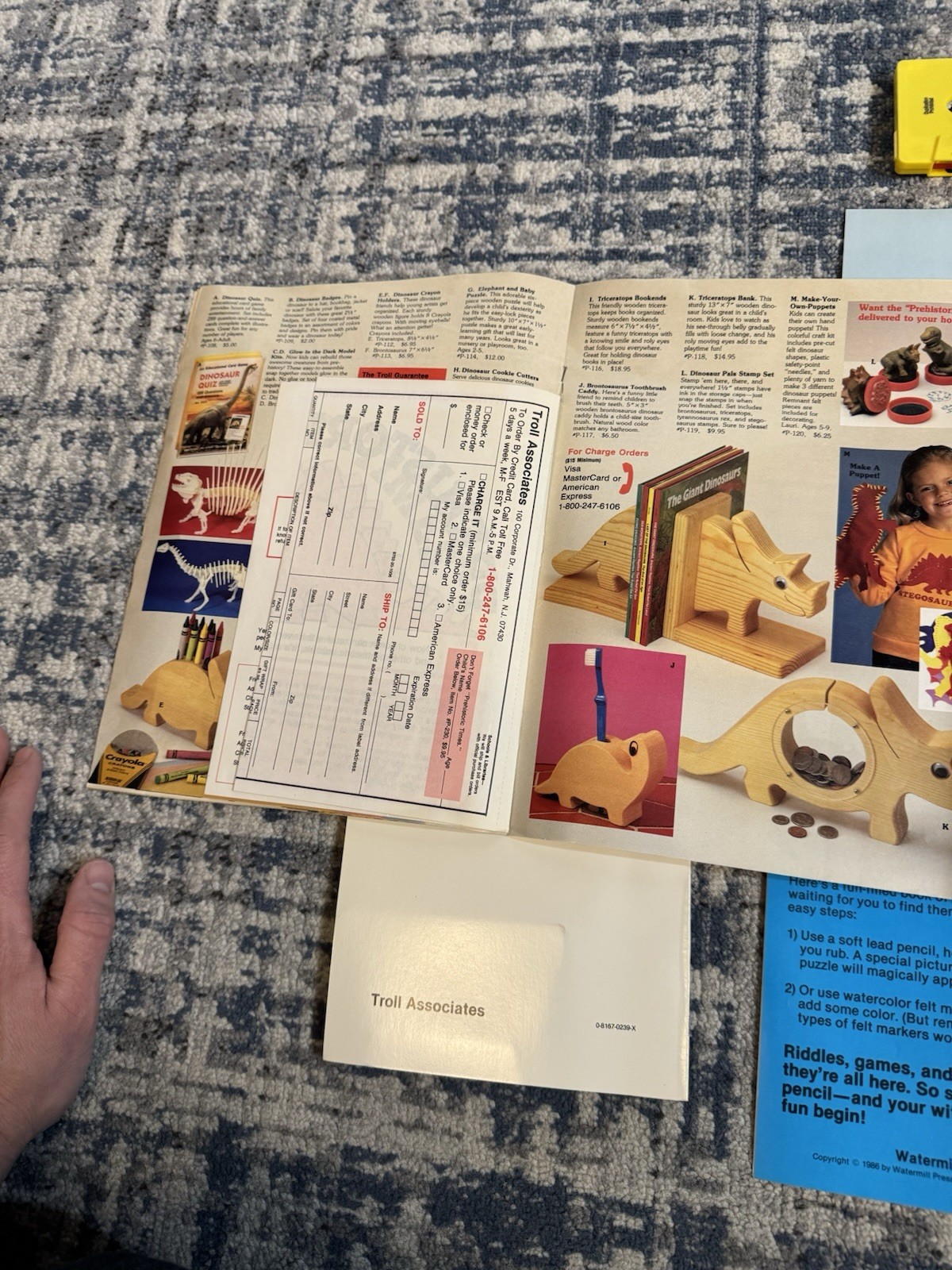 Vintage Scholastic 1980’s TROLL BOOK CLUB Teacher FLYER BOOKLET BAG SET w/ Tape