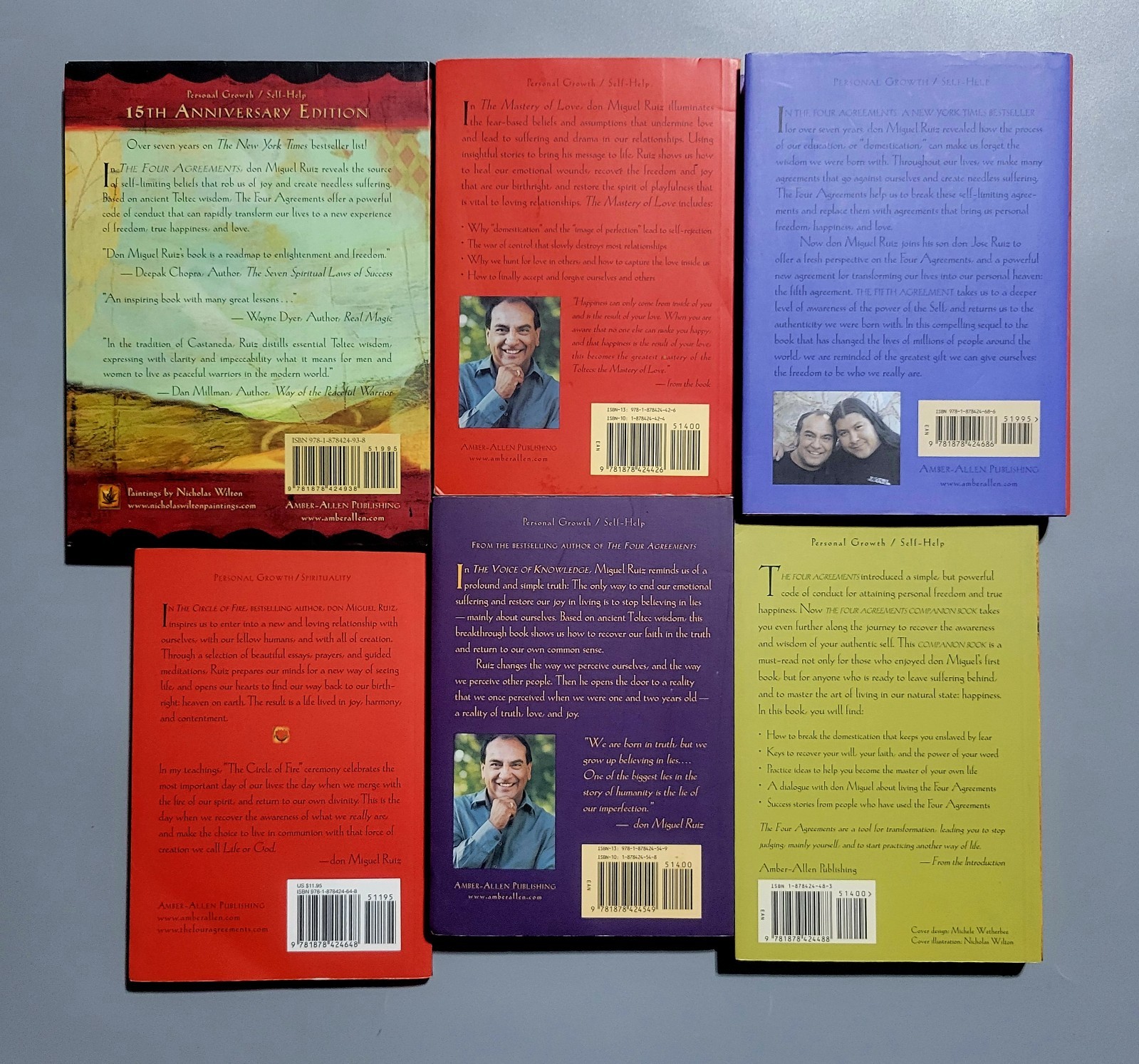 A Toltec Wisdom 6 Books Set – Don Miguel Ruiz – PB/HC – VG