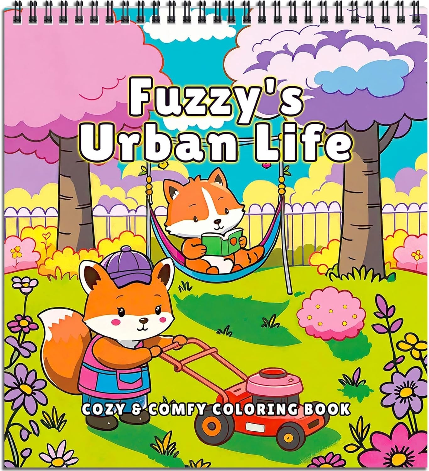 Relaxing Spiral-Bound Coloring Book for Mindfulness & Creativity – 32 Pages