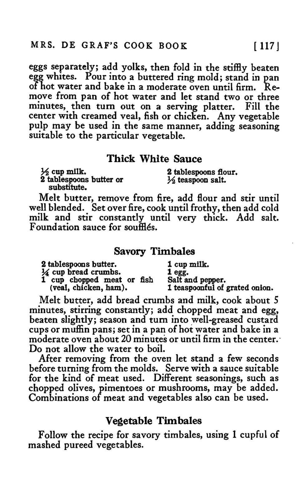 1922 Mrs. DeGraf’s Vintage Cook Book 372 Pages