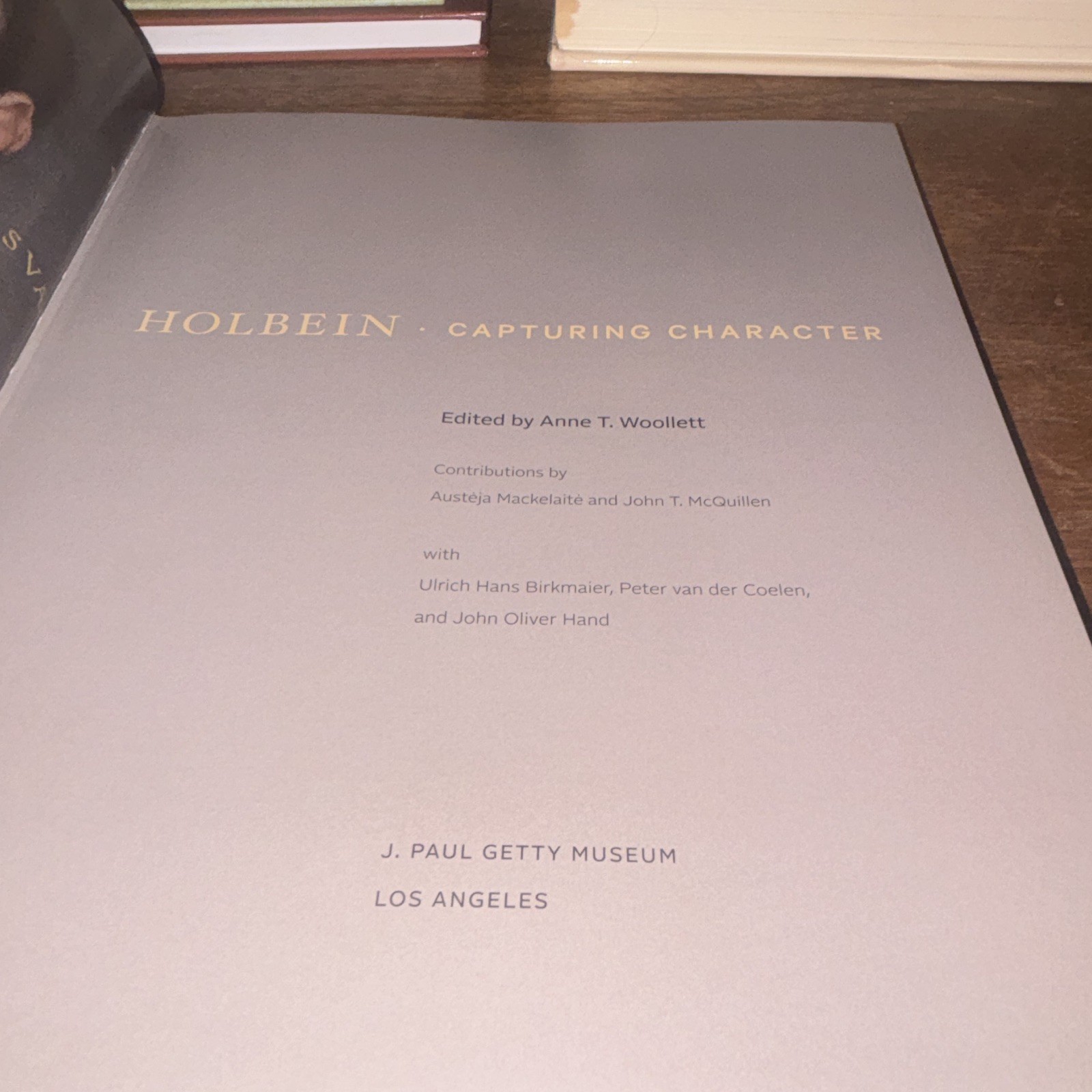 Getty Publications Holbein: Capturing Character Woollett Hardcover 2021 English