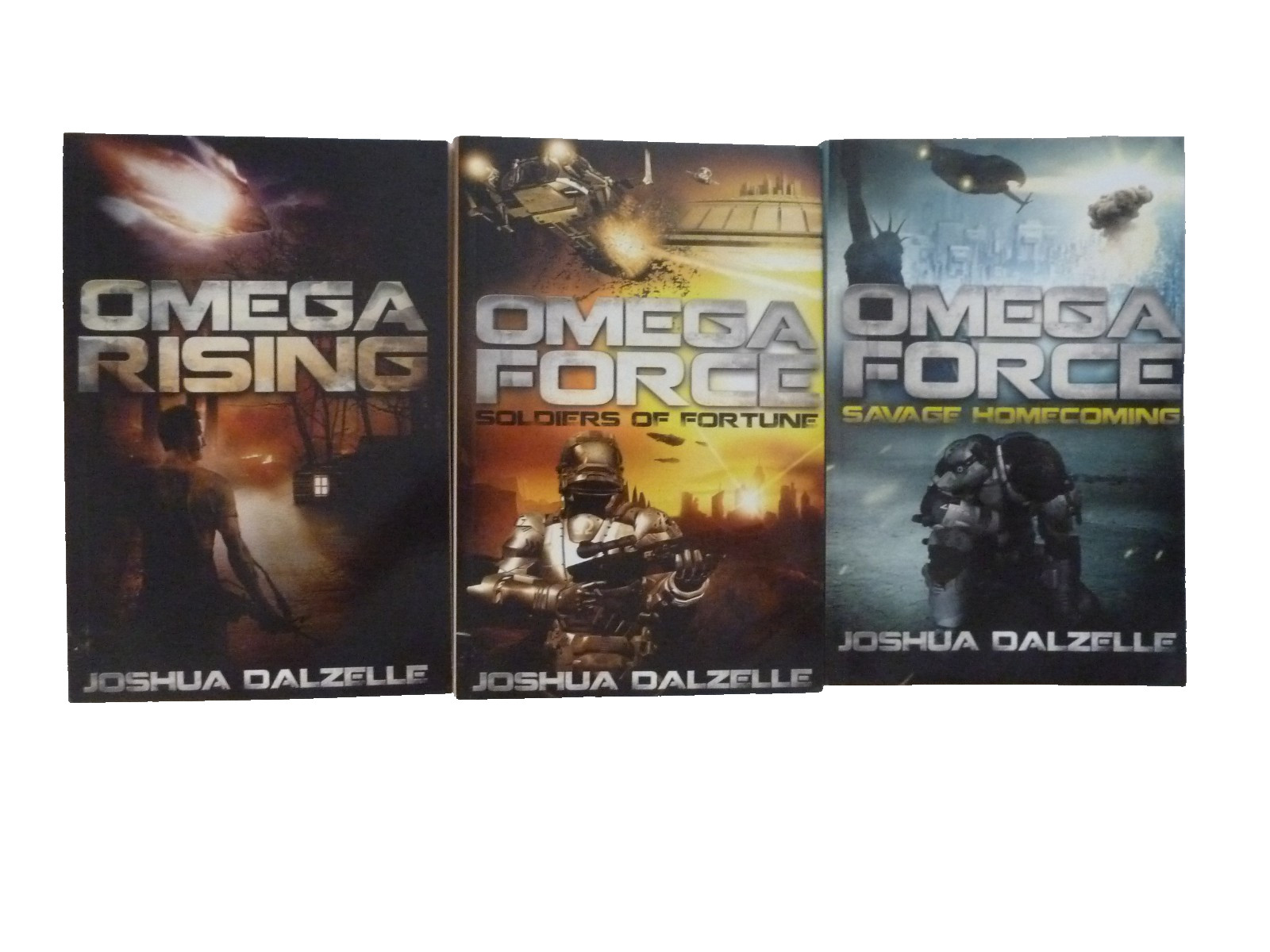 FOURTEEN (14) JOSHUA DALZELLE trade paperbacks in the Omega Force series