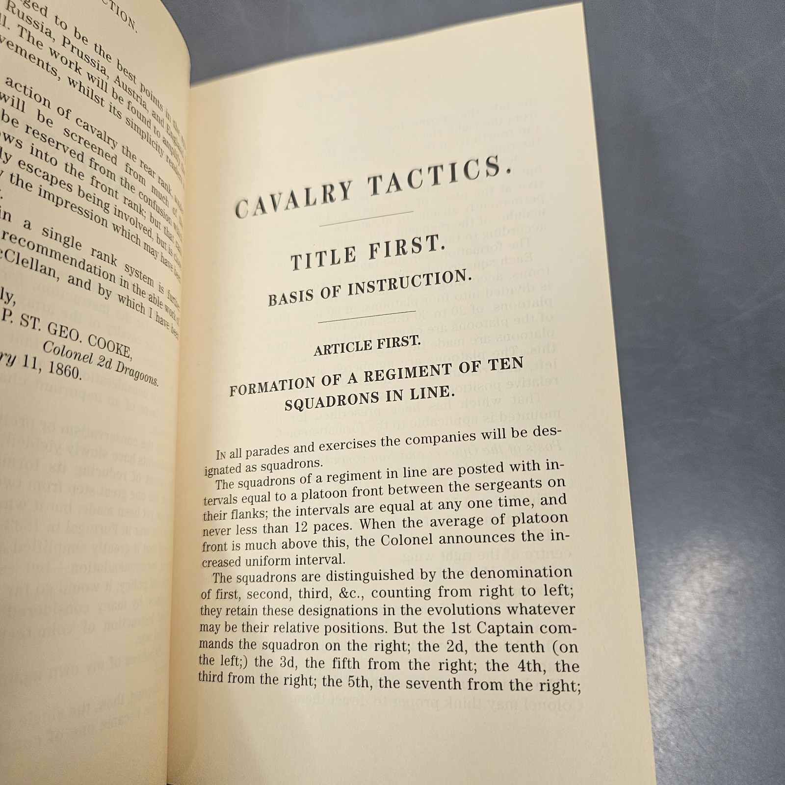 The 1862 US Cavalry Tactics Instructions Formations & Movements U.S. Army Cooke