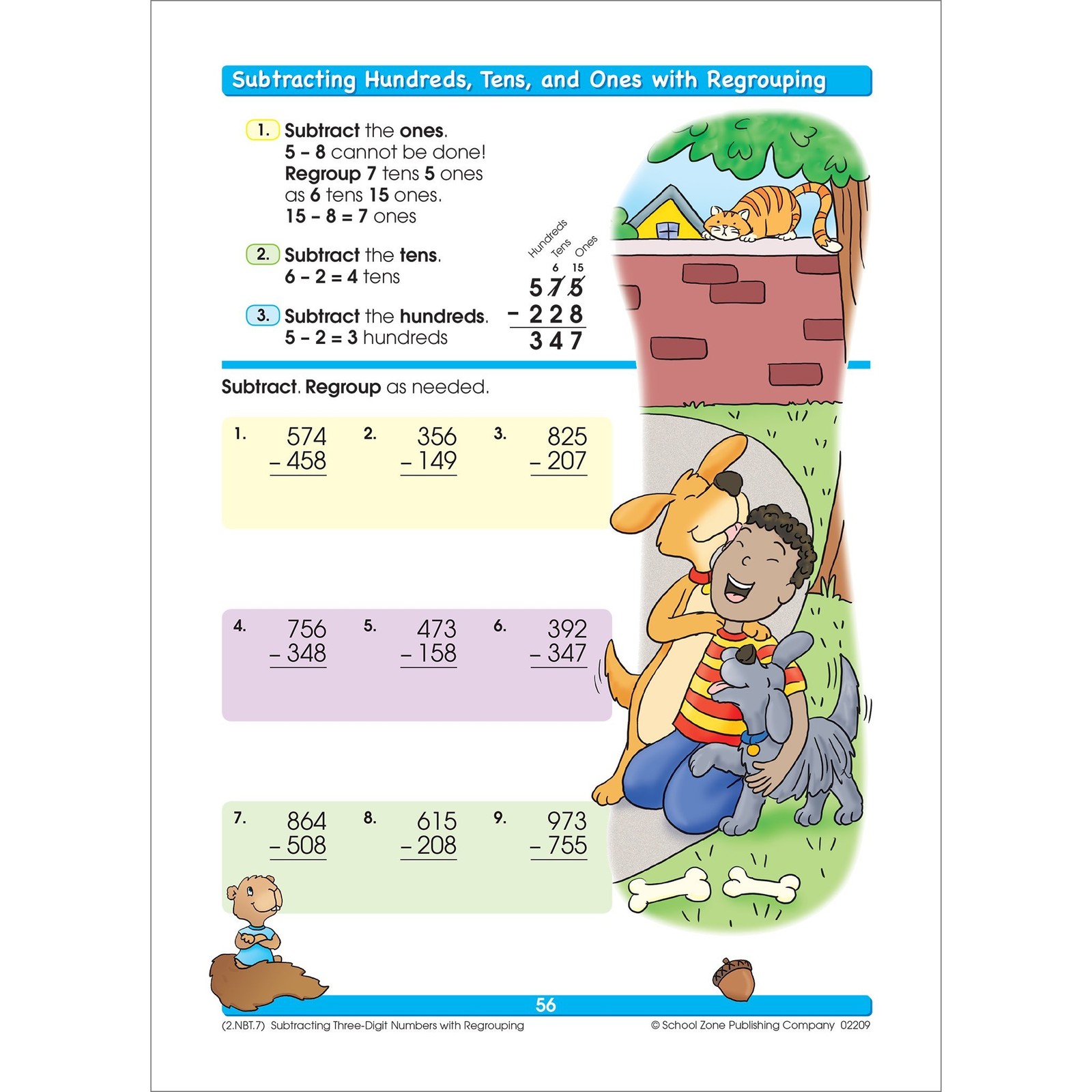 School Zone Addition & Subtraction Workbook: 64 Pages, 1st Grade, Multicolor