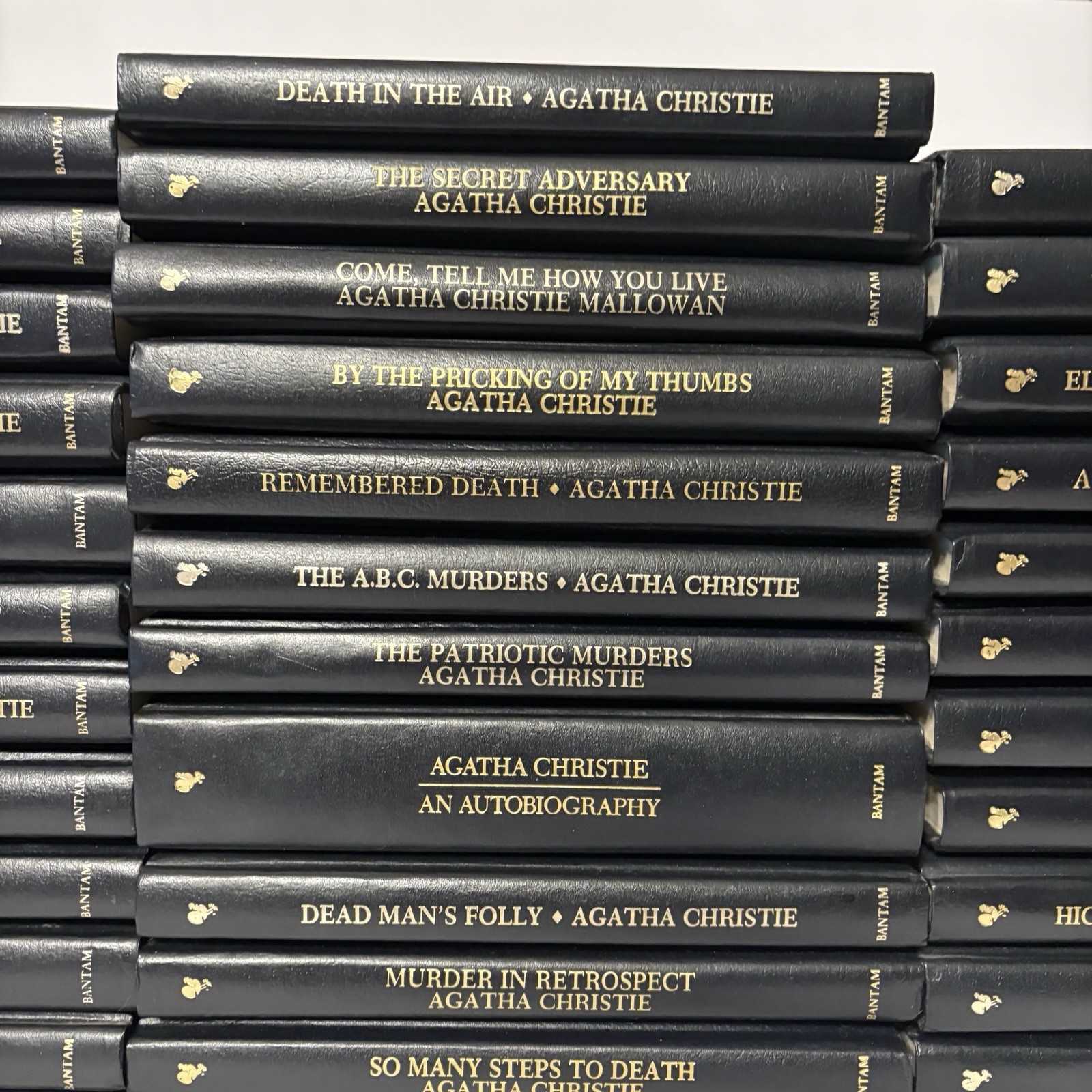 Agatha Christie Mystery Collection – Lot of 39 Books – Bantam Leatherette HC Set
