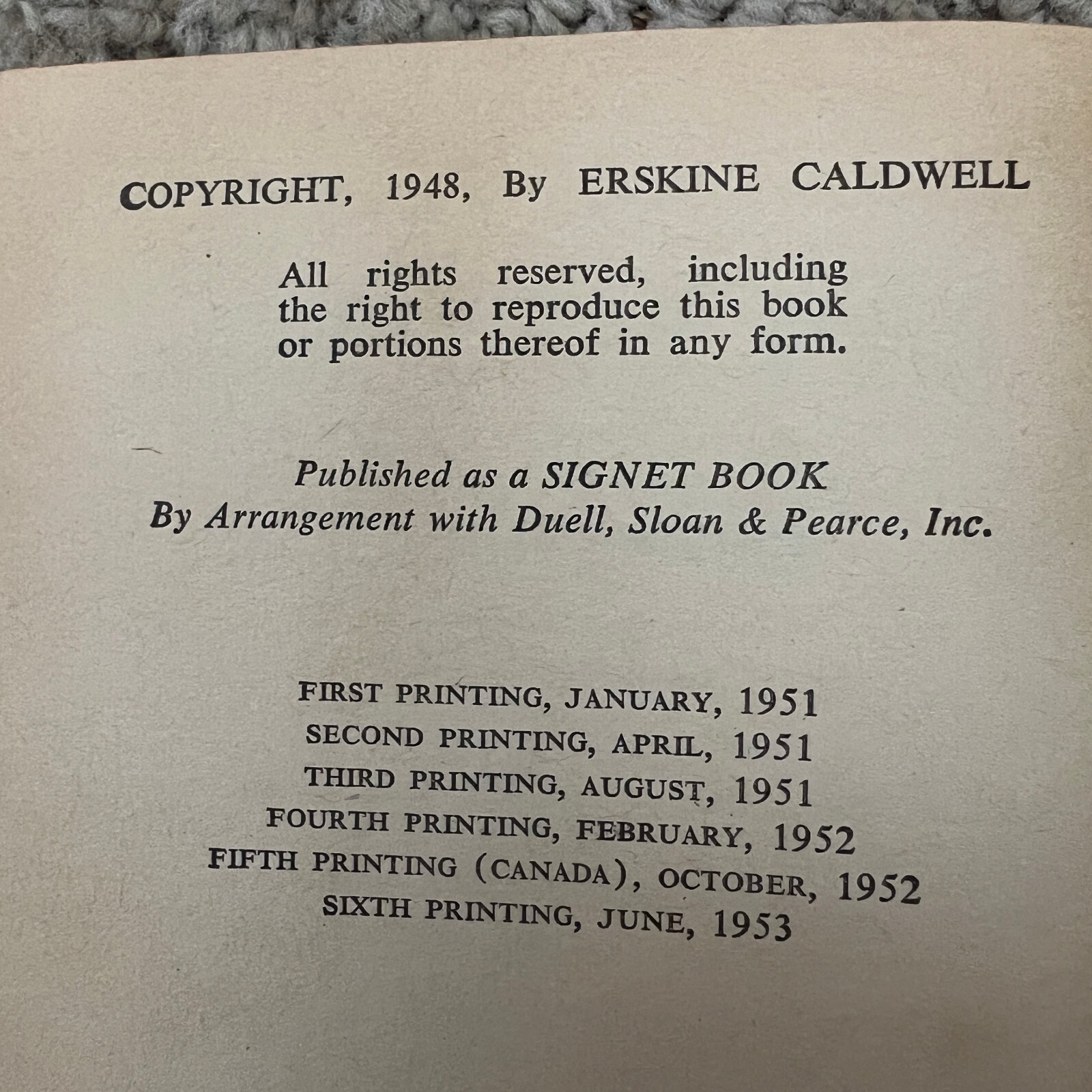 This Very Earth Family Drama Paperback Book by Erskine Caldwell Signet 1953