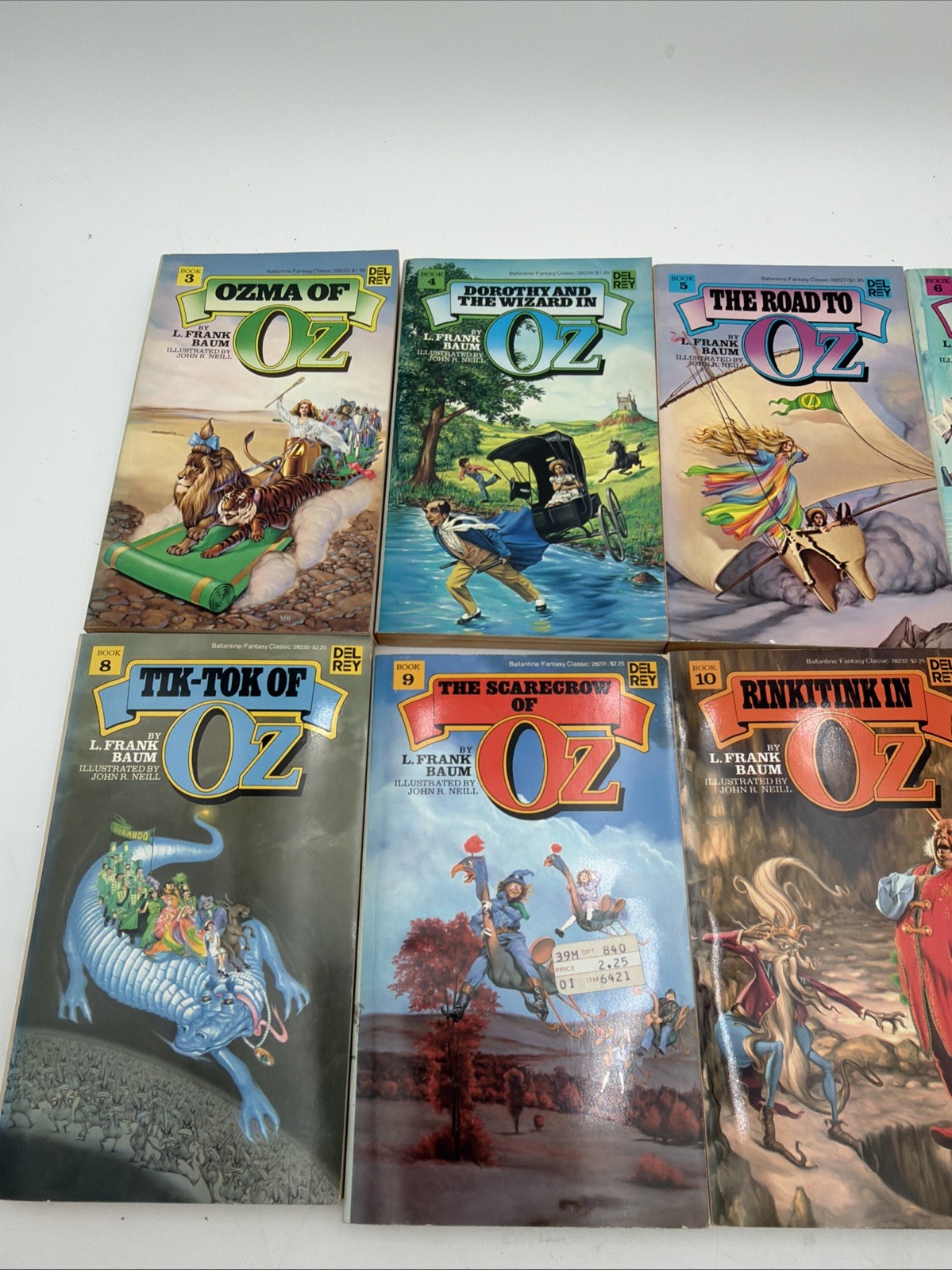 Lot of 12 Wonderful Oz Books 3-14 L Frank Baum Del Rey Ballantine Books