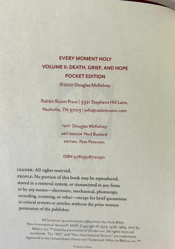 Every Moment Holy, Volume II 2 (Pocket Edition): Death, Grief, & Hope McKelvey