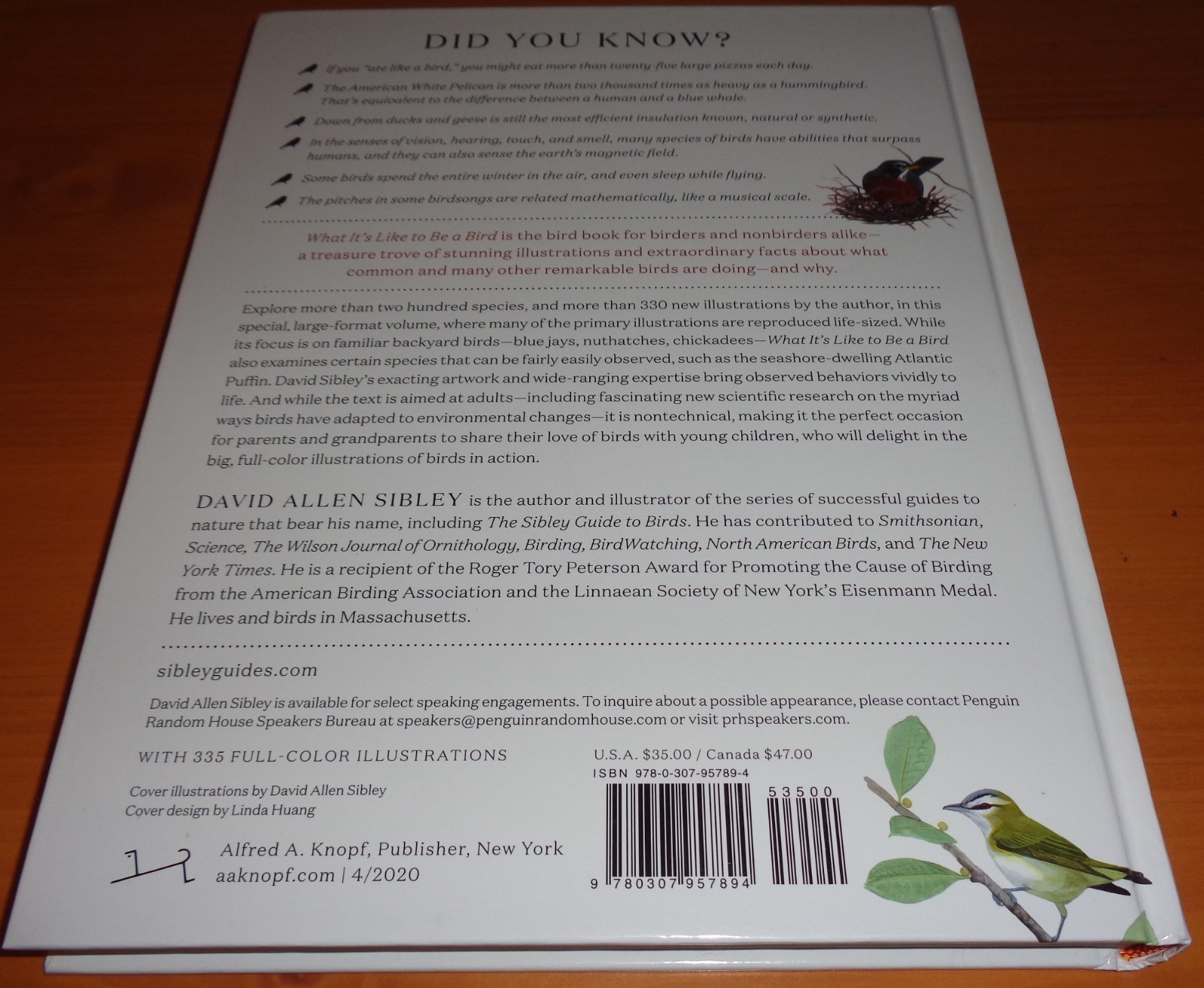 What It’s Like to Be a Bird: What Birds Are Doing, and Why (Ex. Condition)