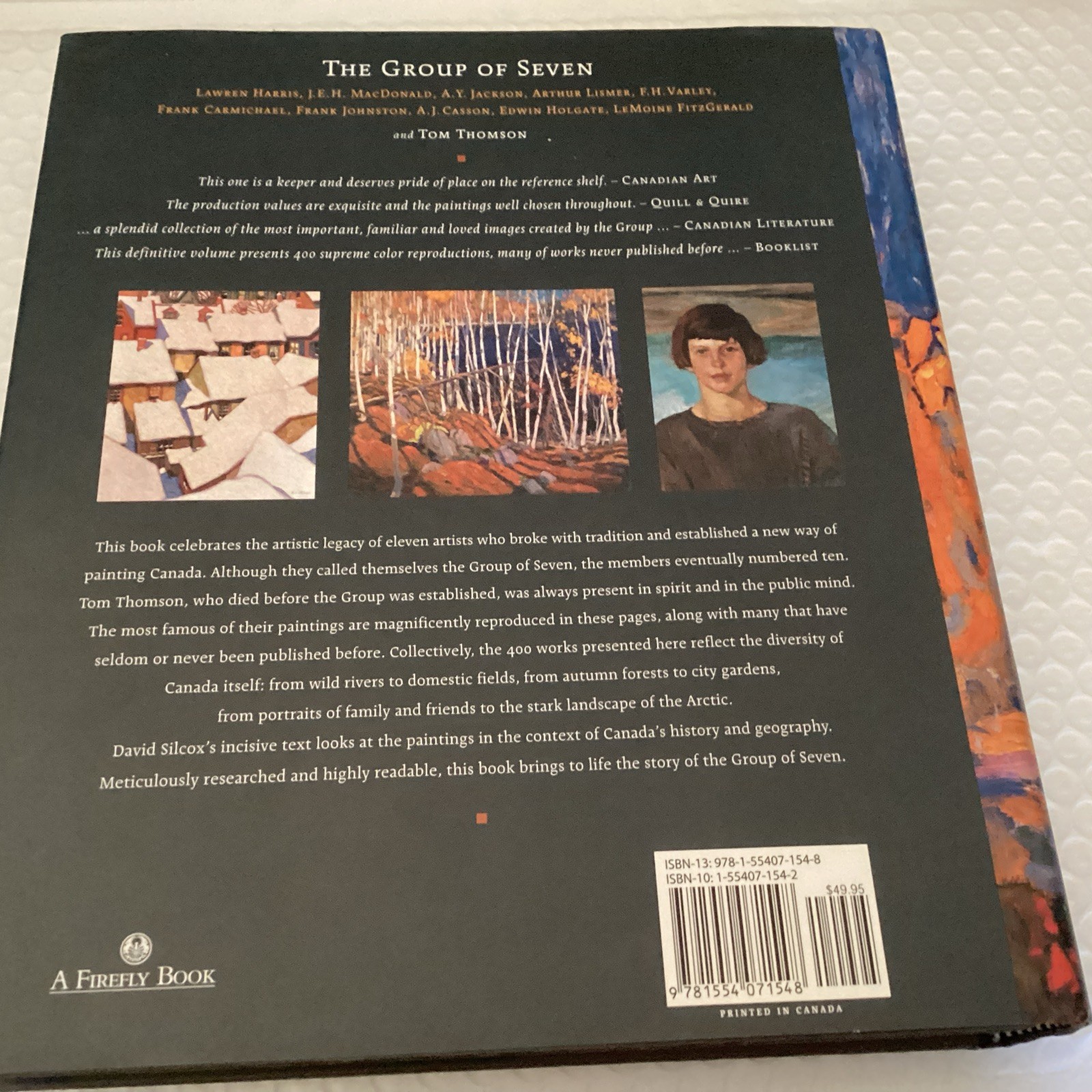 THE GROUP OF SEVEN AND TOM THOMSON – DAVID P. SILCOX – CANADIAN ART – HARDCOVER