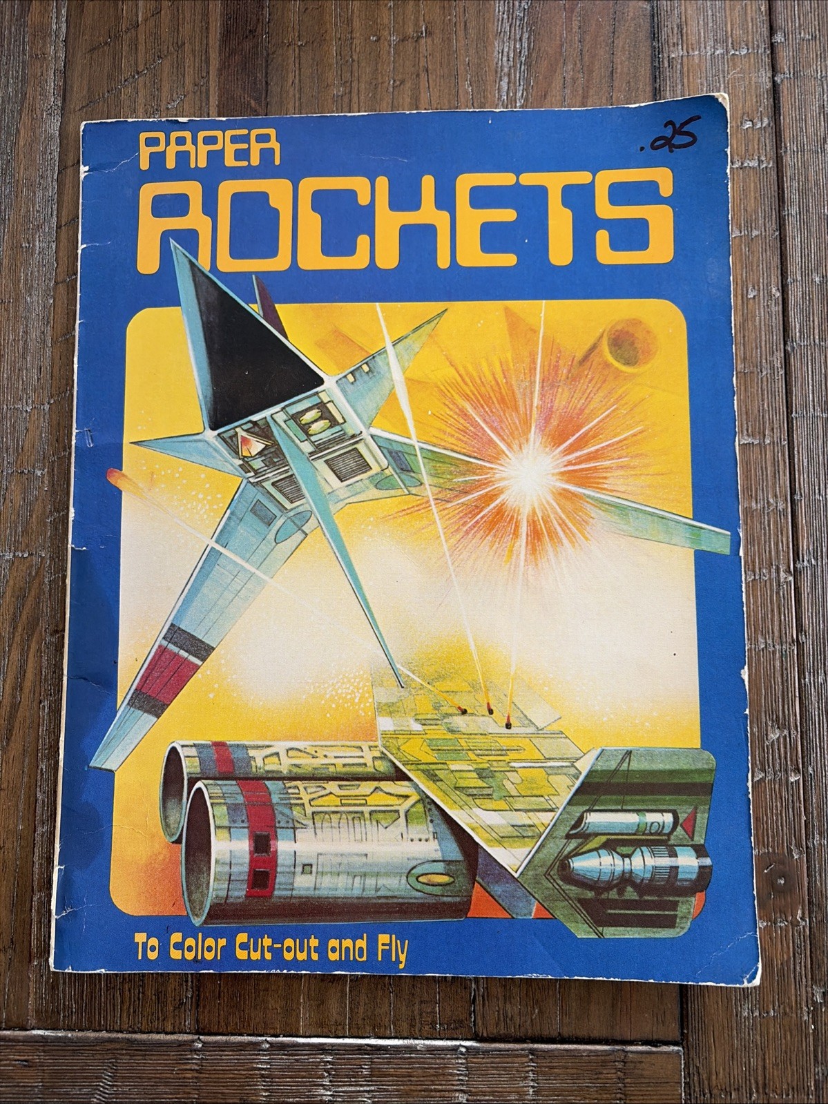 1983 VTG PAPER ROCKETS To Color Cut-Out & Fly TROUBADOR Press UNUSED COMPLETE