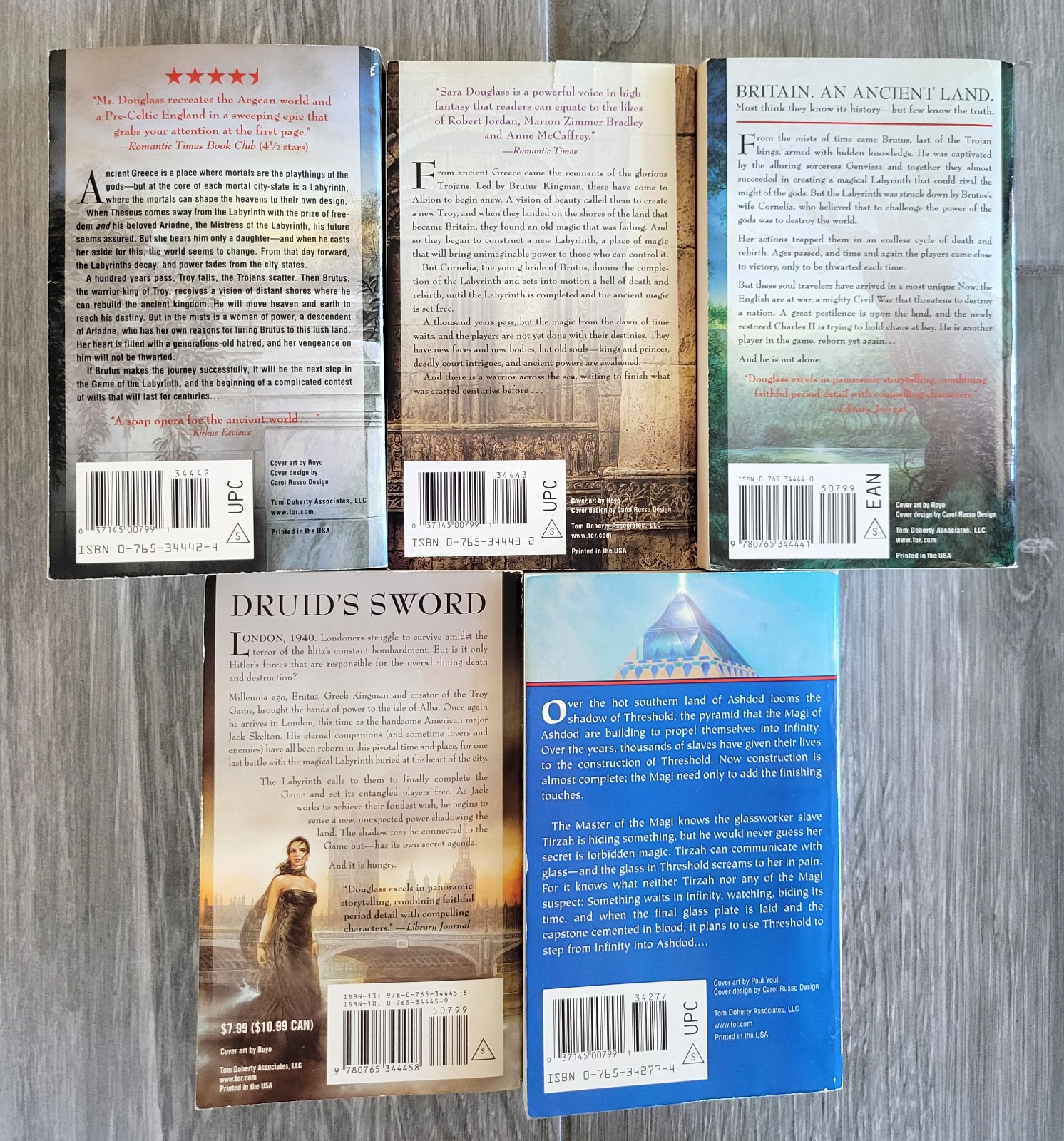 THE TROY GAME COMPLETE SERIES # 1-4 SARA DOUGLASS & THRESHOLD ALL 1ST EDITIONS